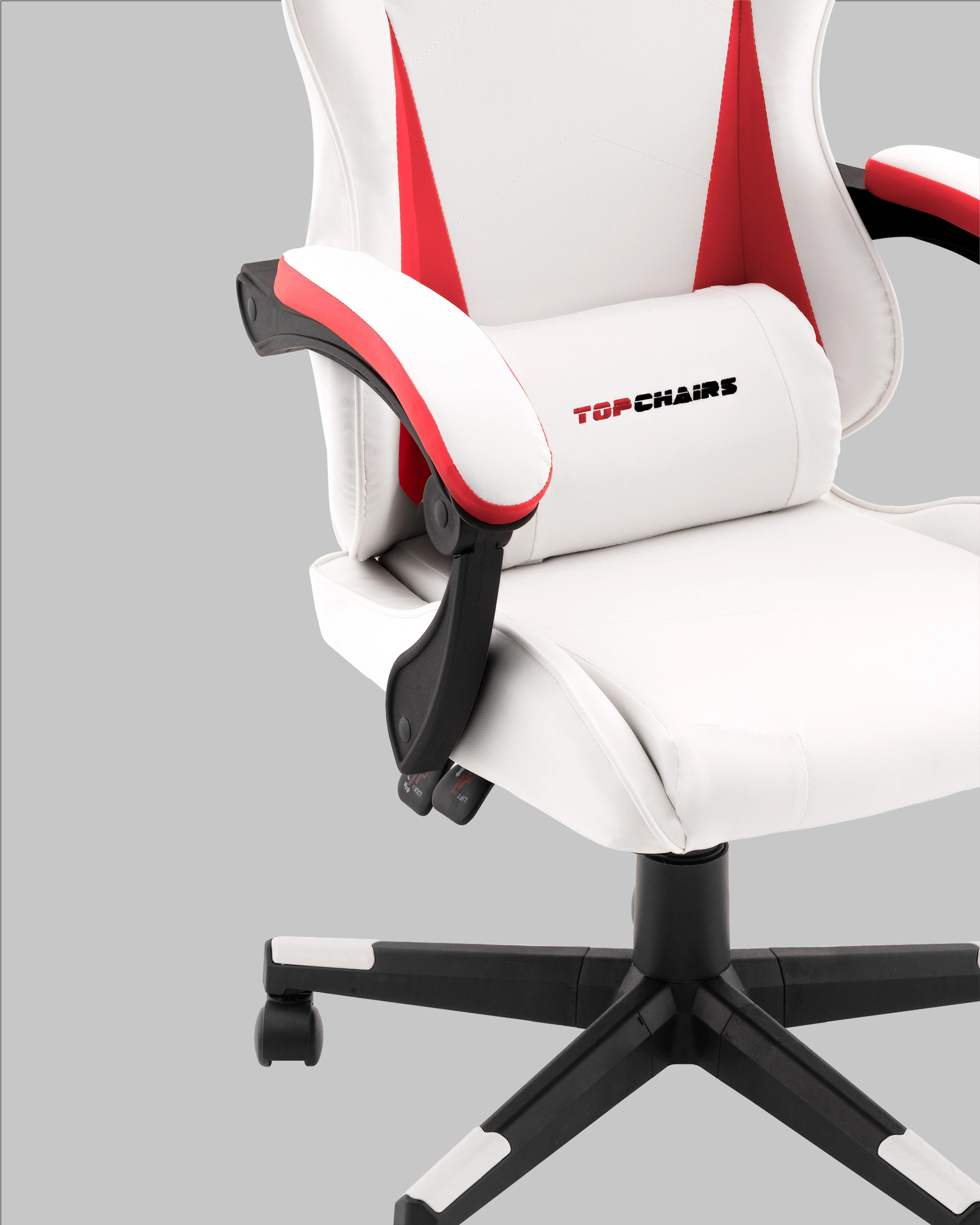 Кресло спортивное TopChairs Phantom бело-красный