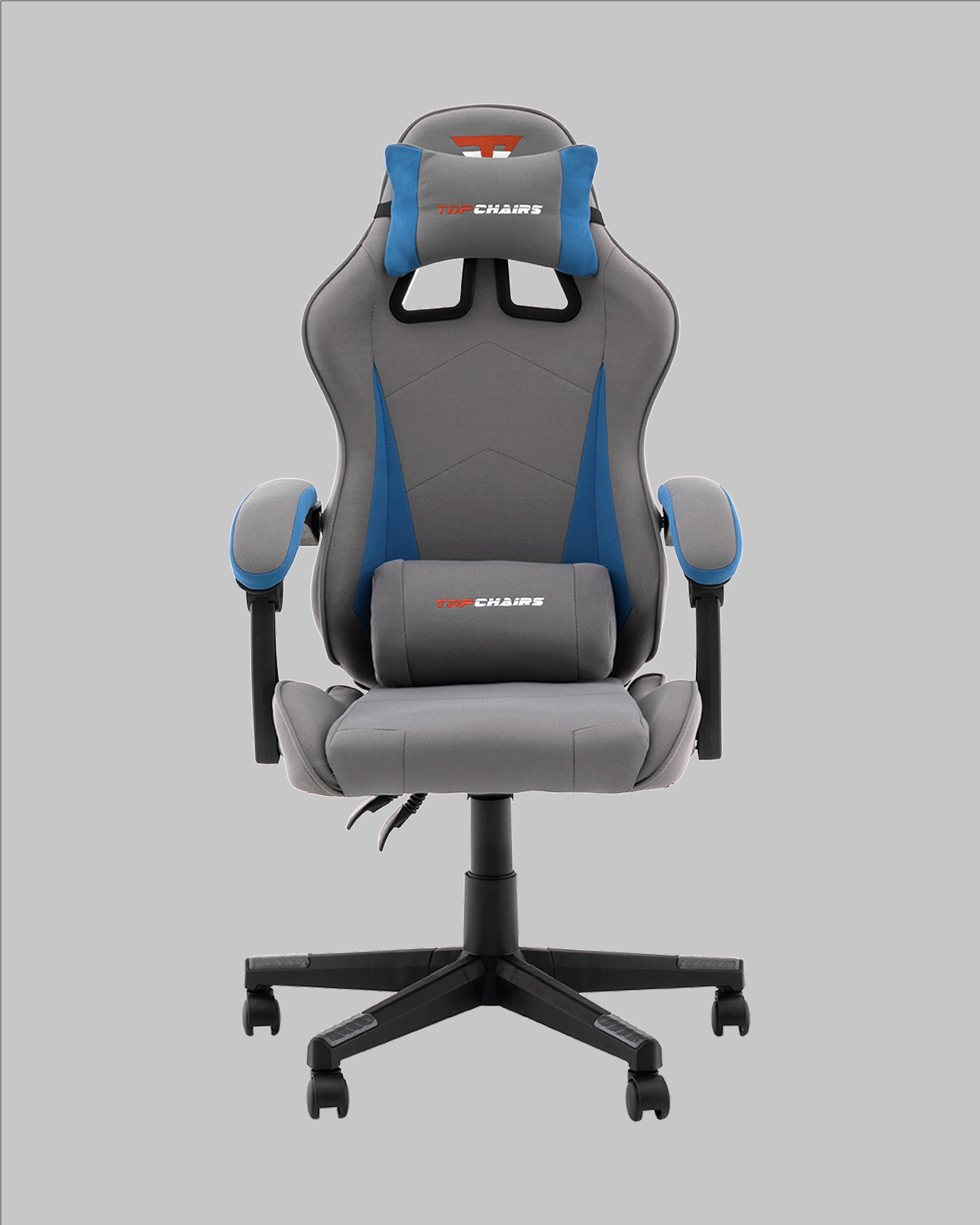 Кресло спортивное TopChairs Phantom серо-голубой