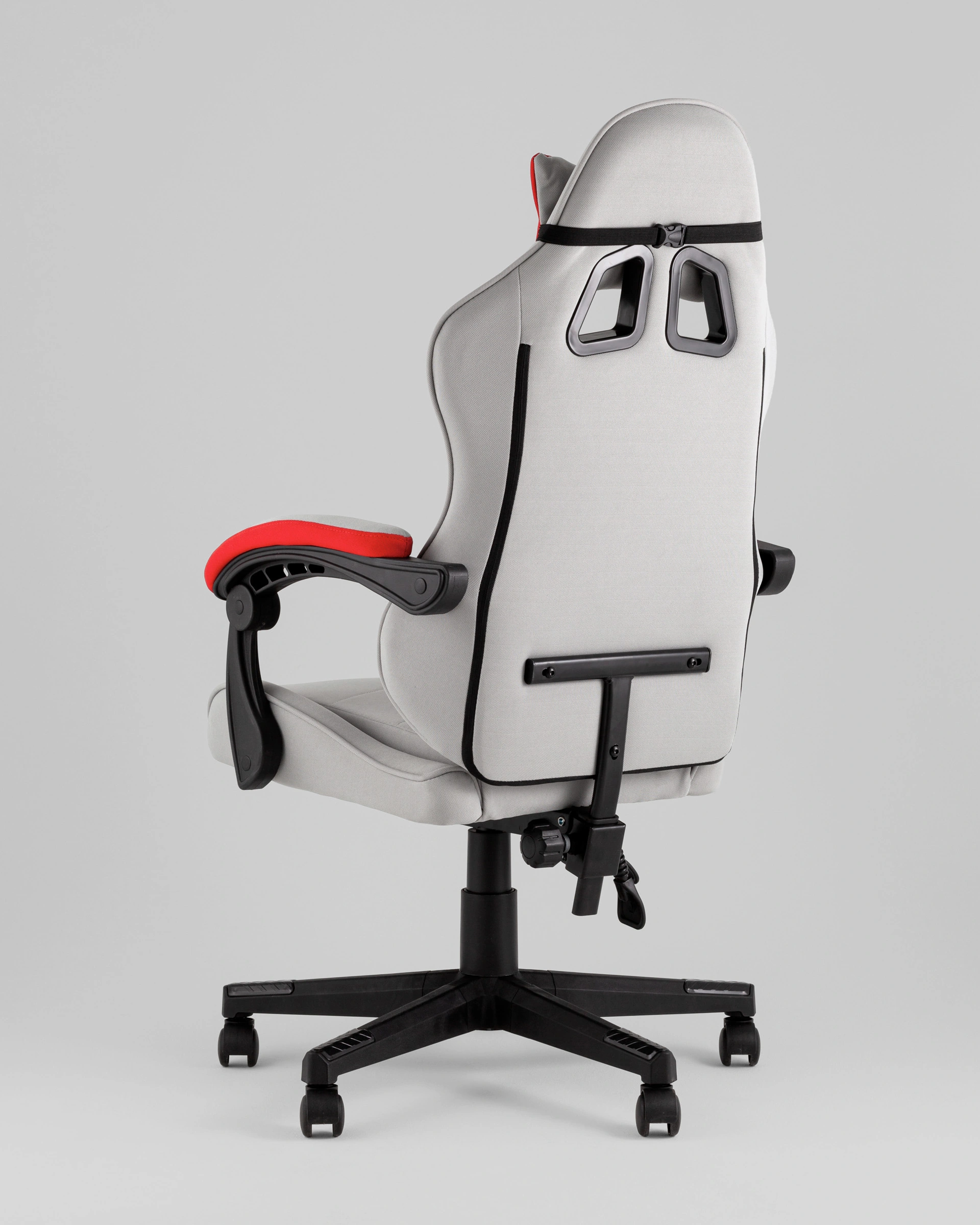 Кресло спортивное TopChairs Phantom ткань серо-красный