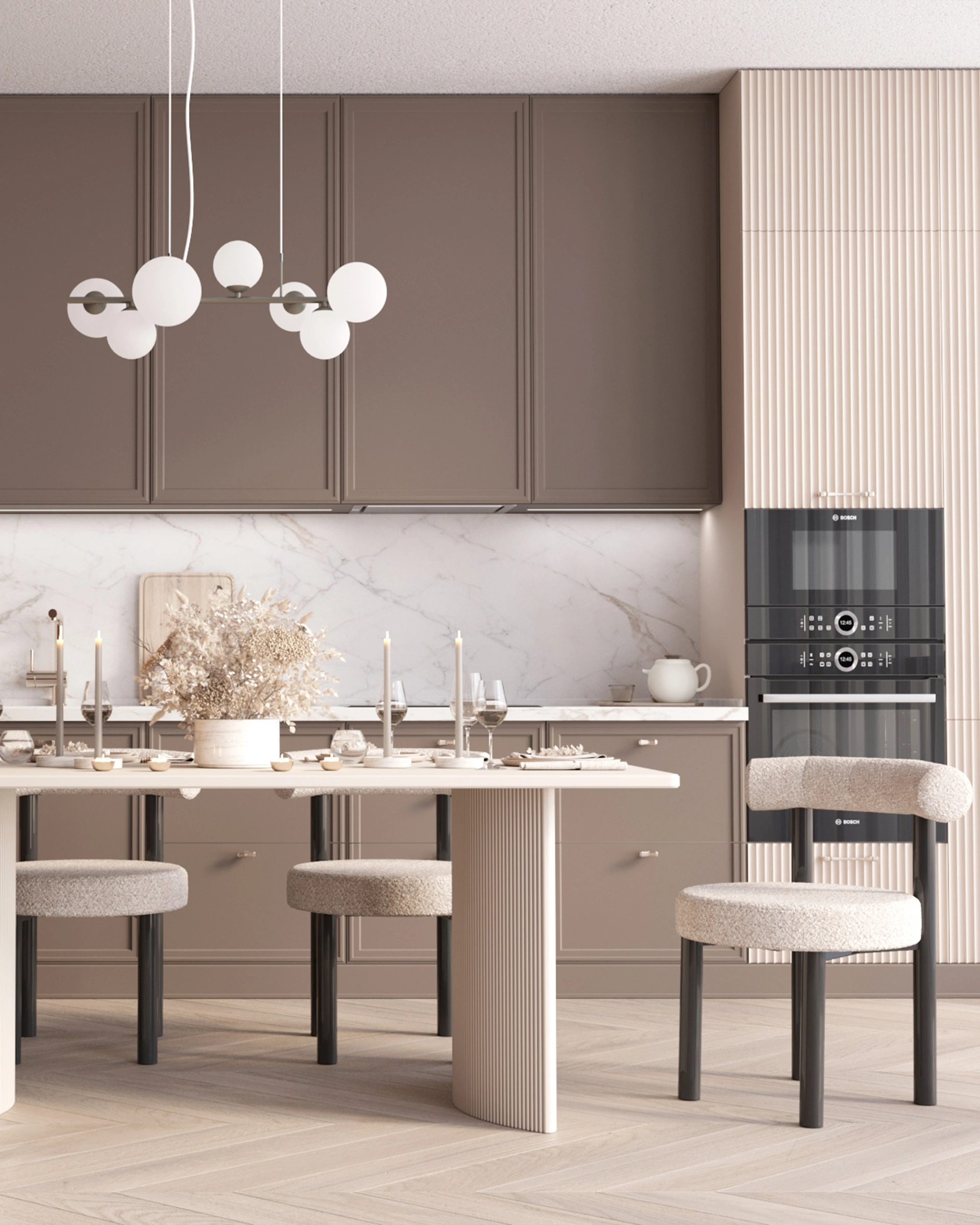 Стол обеденный Celestia 180*90*75 см бежевый