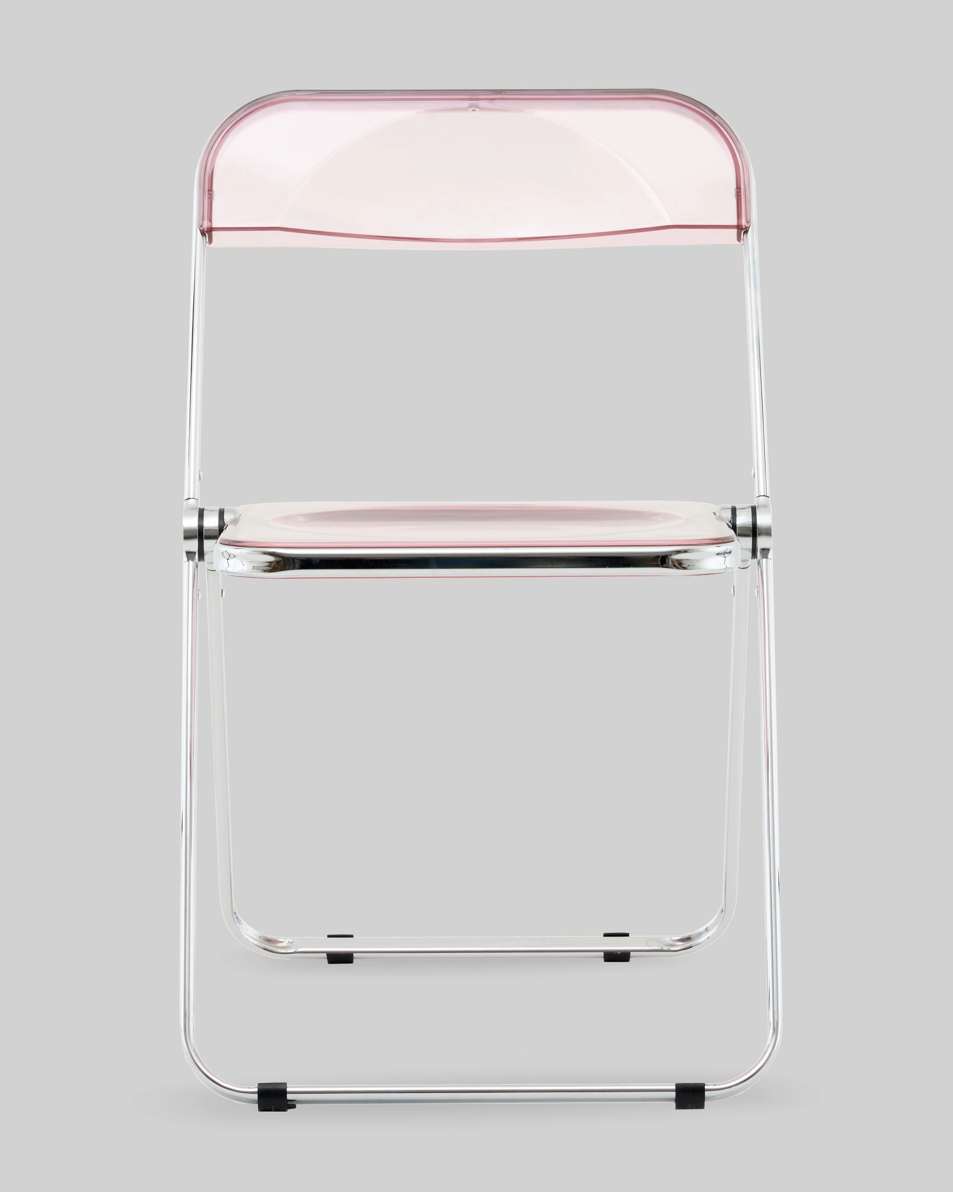 Стул Fold Pink складной розовый прозрачный пластиковый