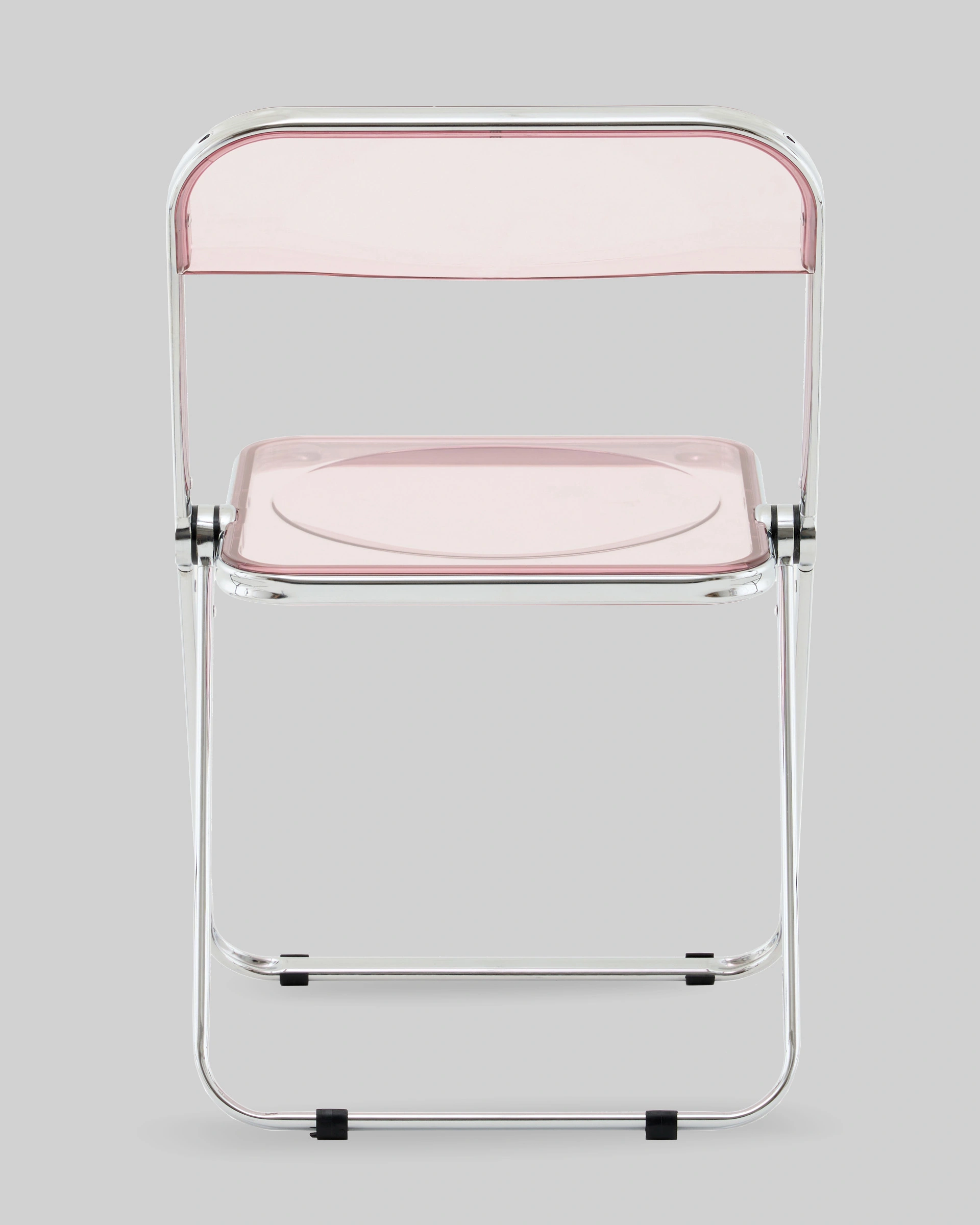 Стул Fold Pink складной розовый прозрачный пластиковый