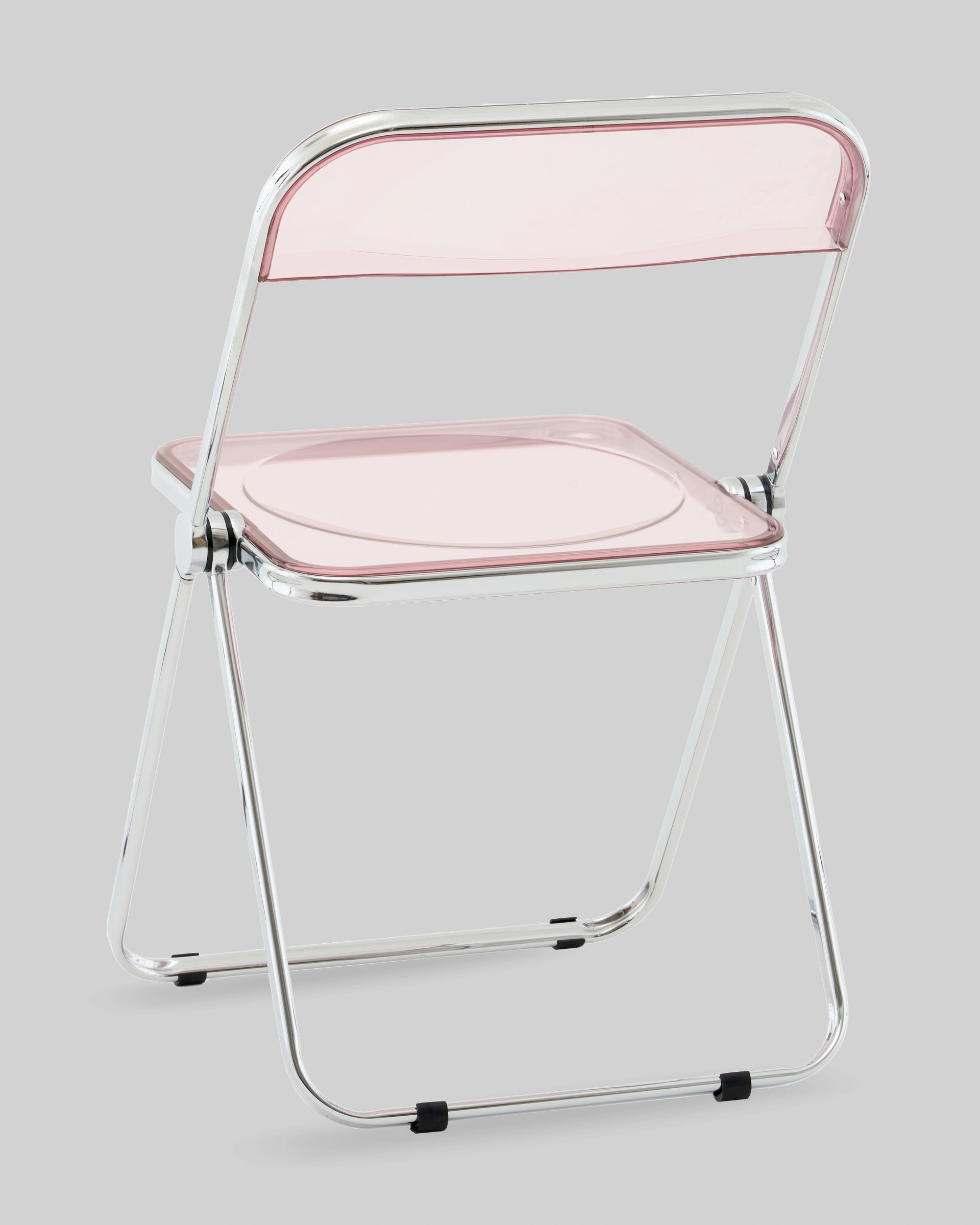 Стул Fold Pink складной розовый прозрачный пластиковый