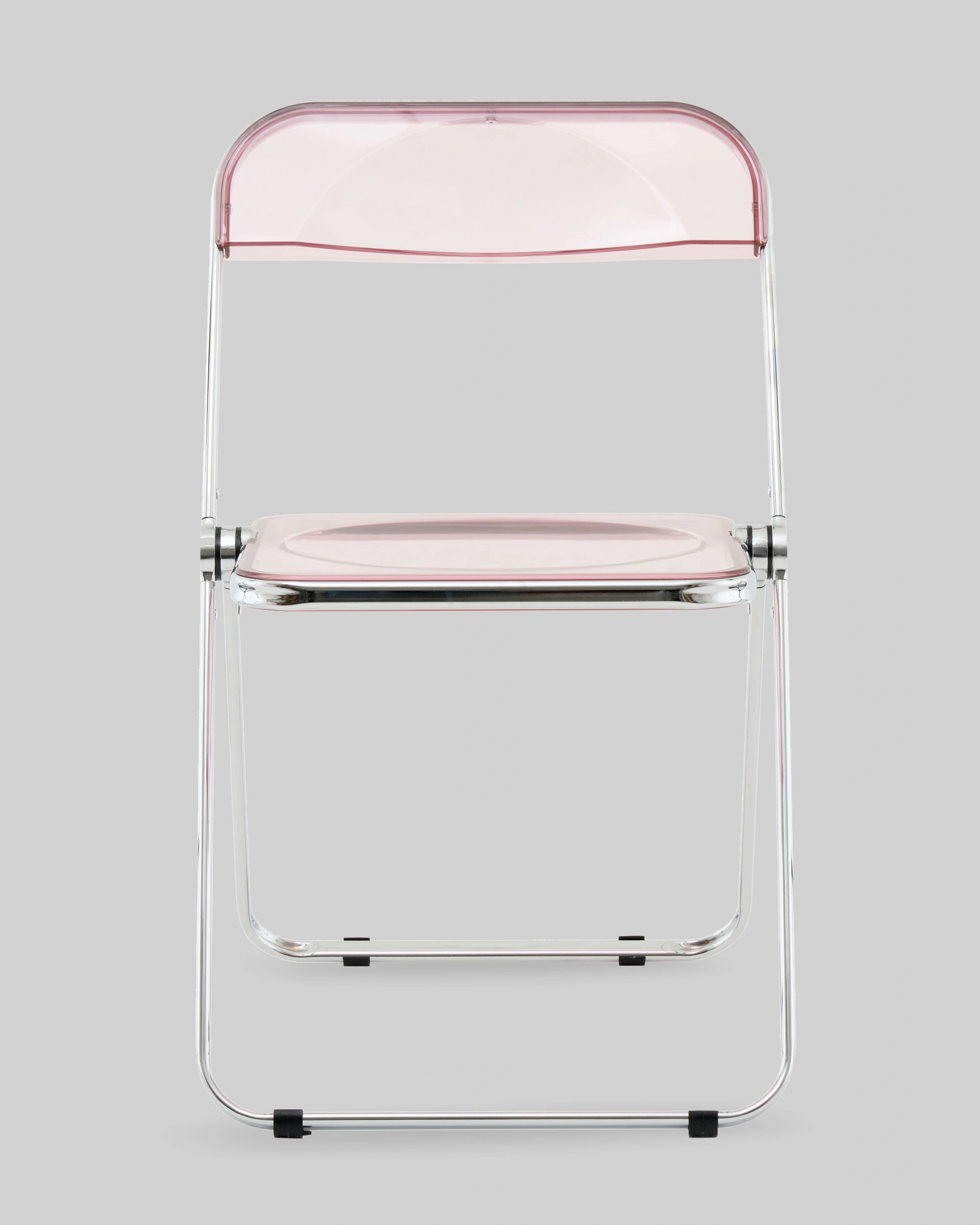 Стул Fold Pink складной розовый прозрачный пластиковый