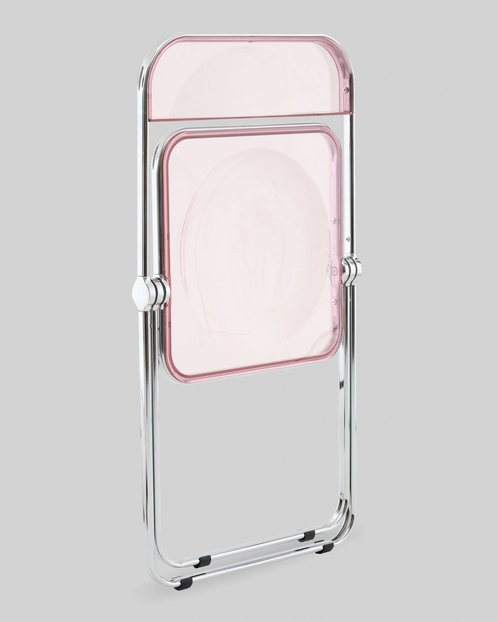 Стул Fold Pink складной розовый прозрачный пластиковый
