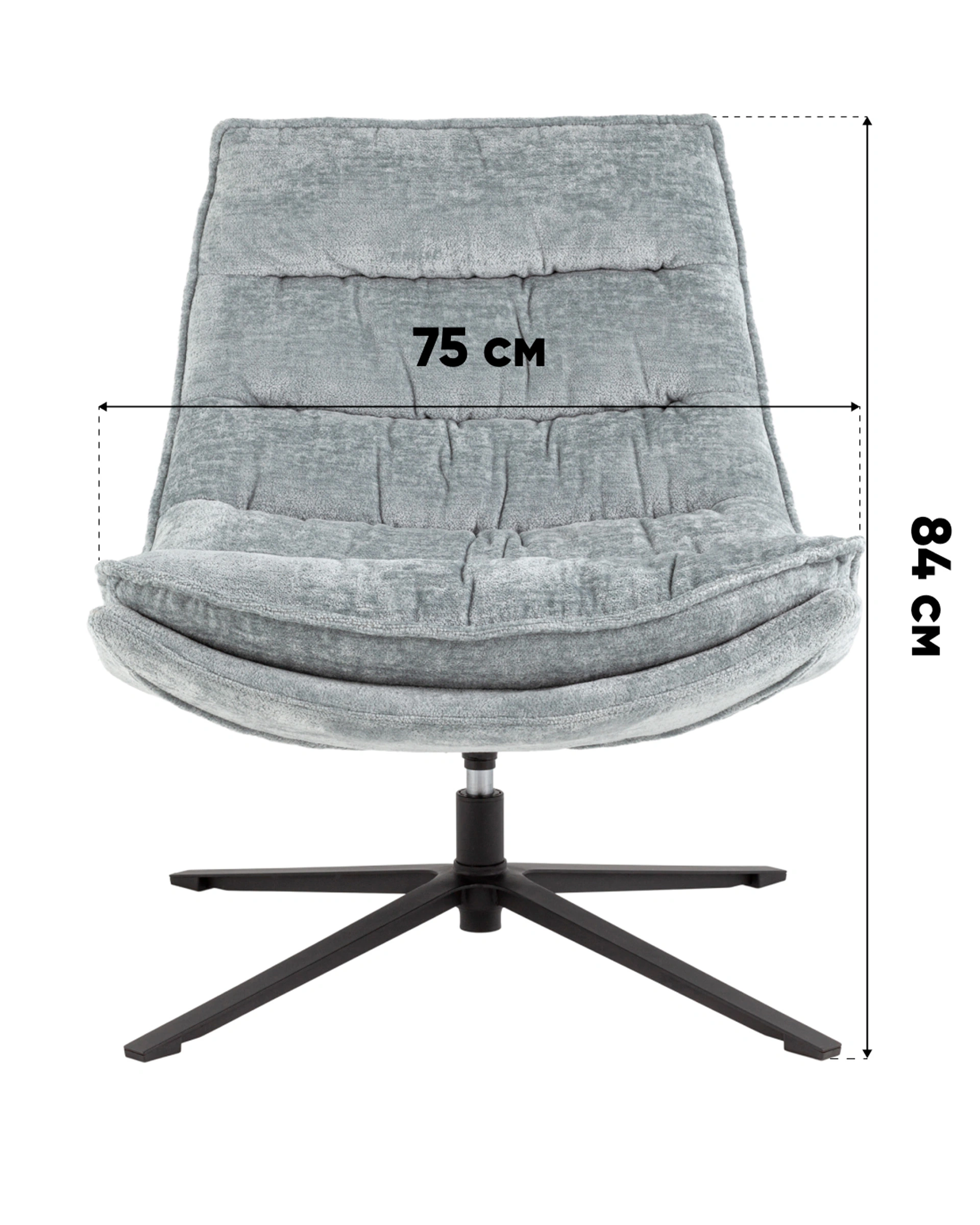 Кресло лаунж Lazy серый