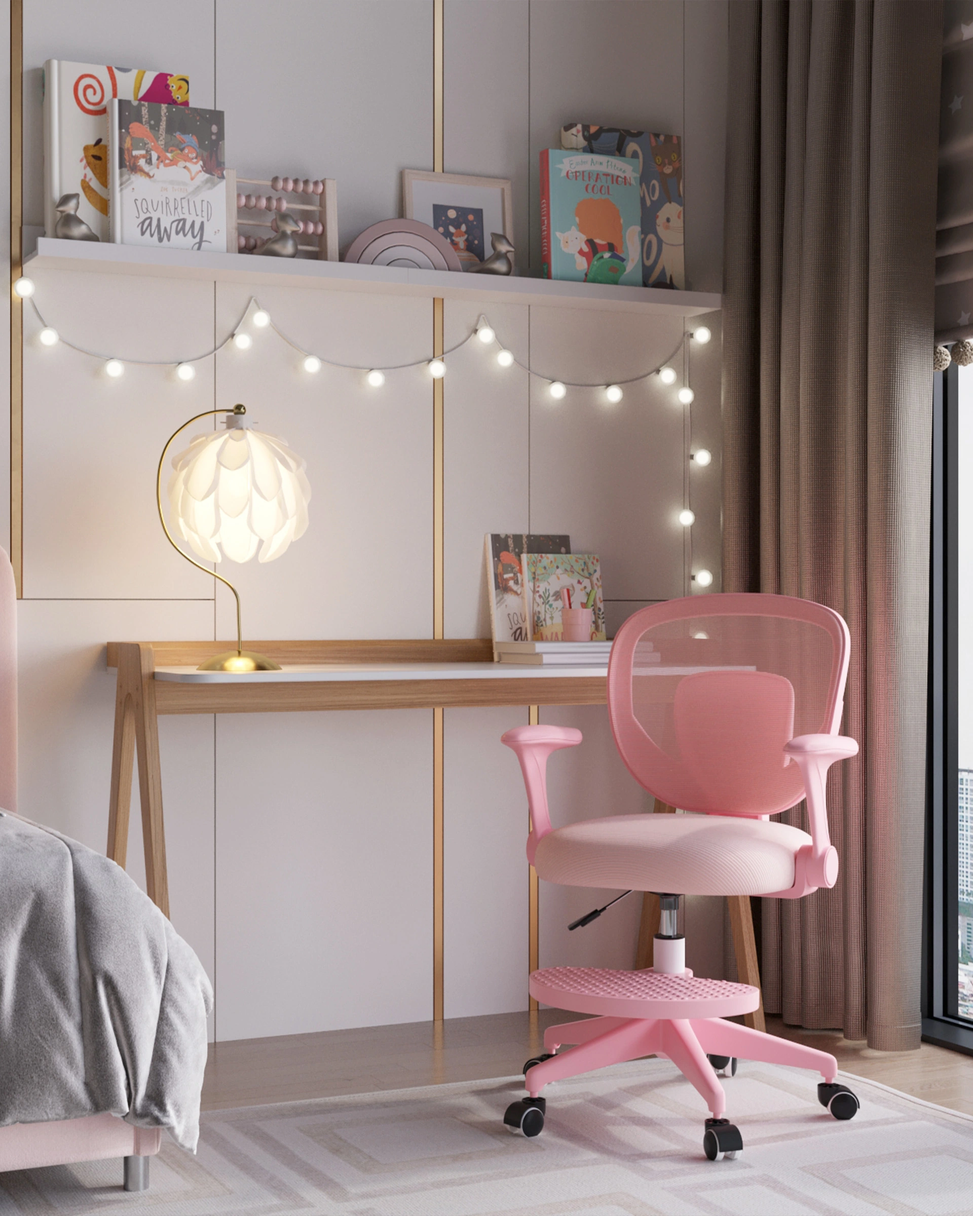 Кресло компьютерное детское TopChairs Mila розовый