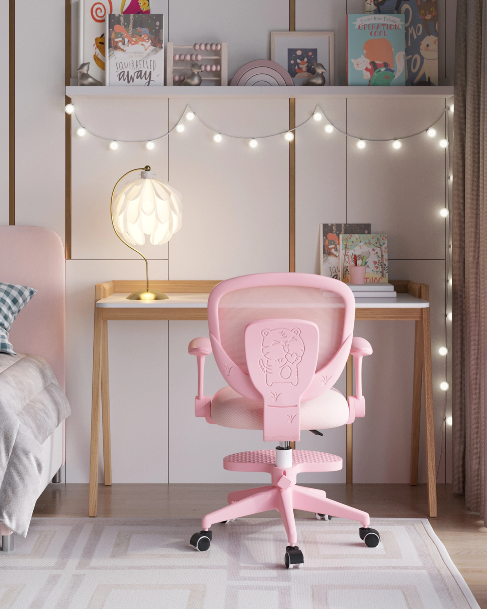 Кресло компьютерное детское TopChairs Mila розовый