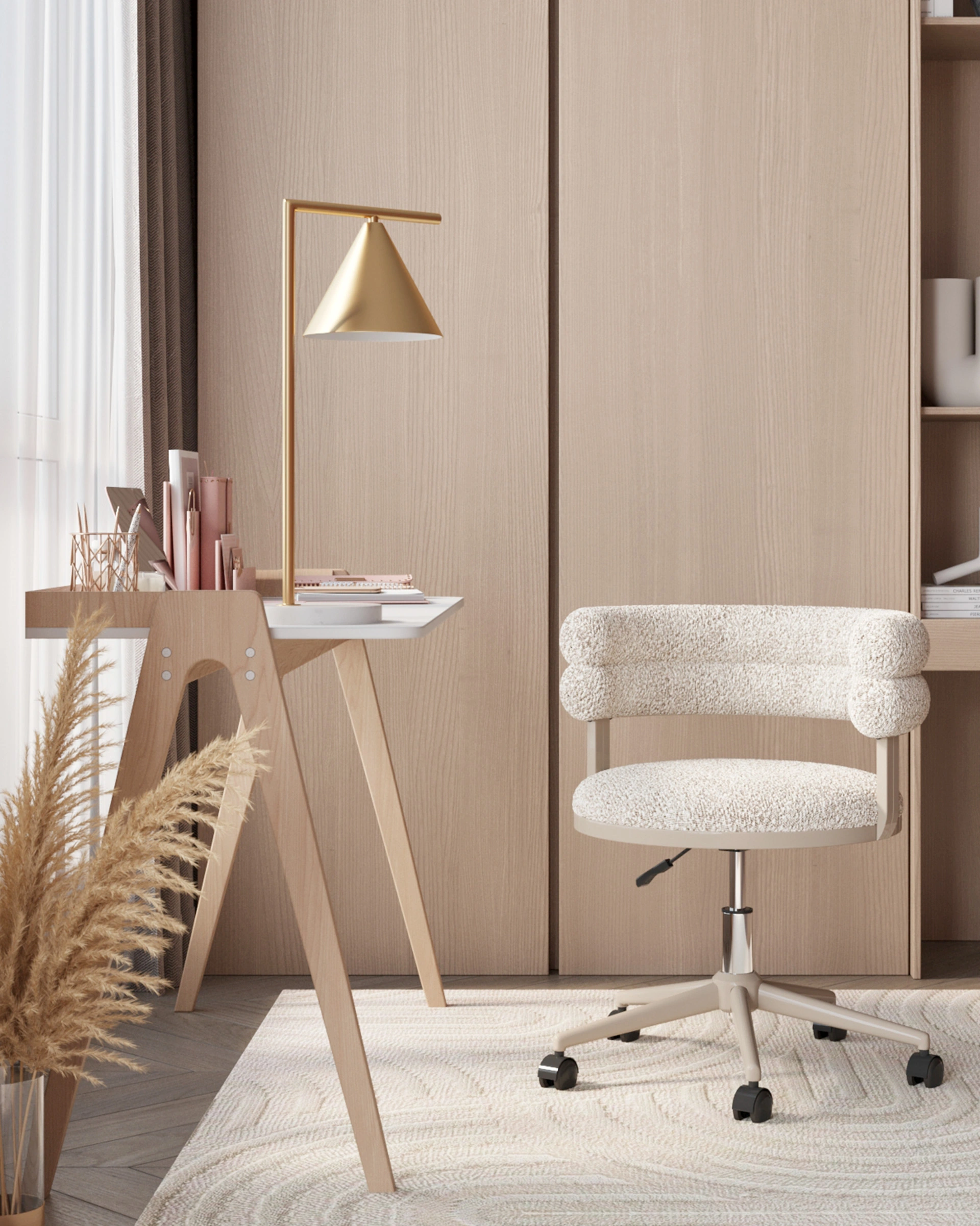 Стул офисный Ponty светло-серый серые ножки