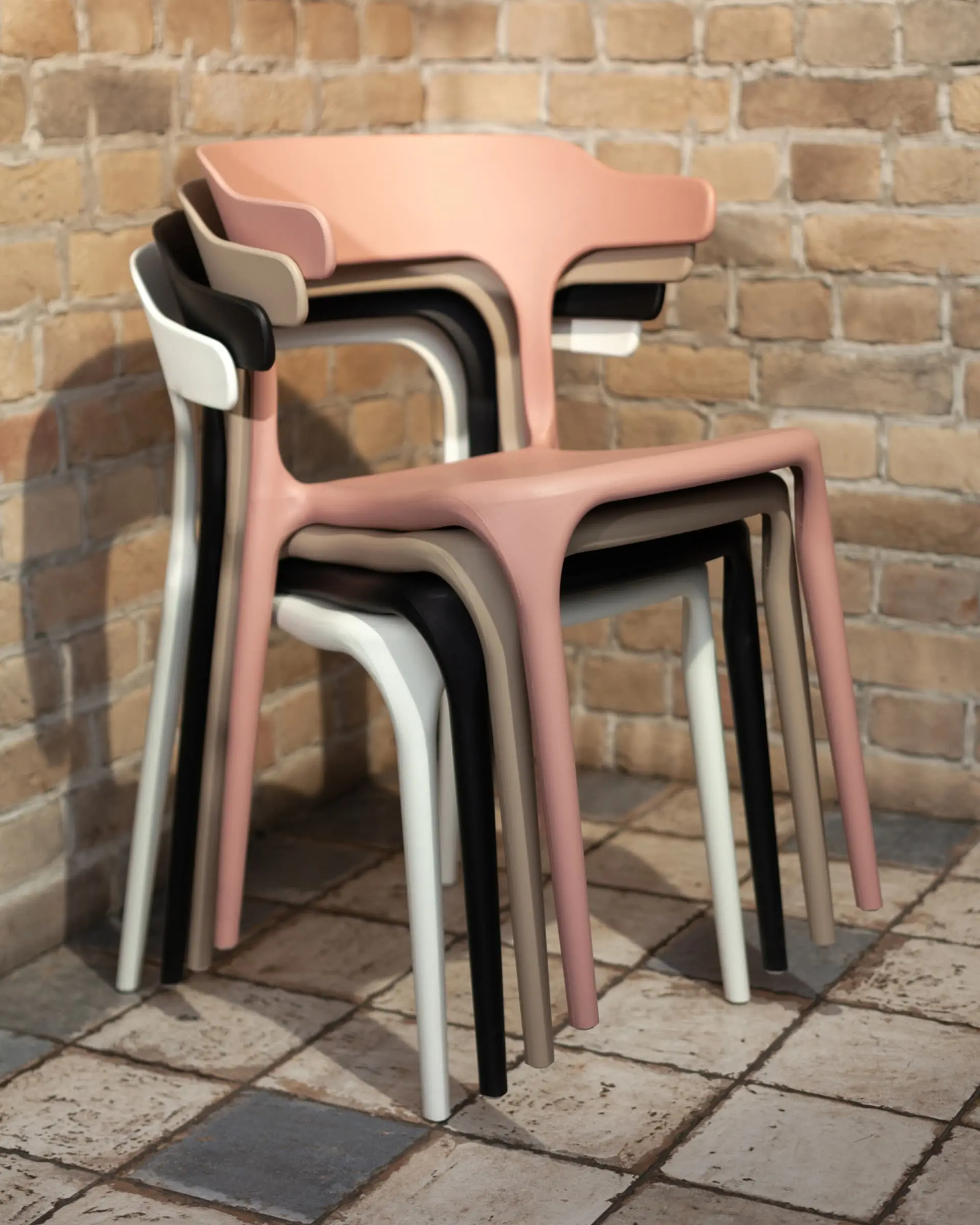 Стул Neo пластик нежно-розовый 4 шт.