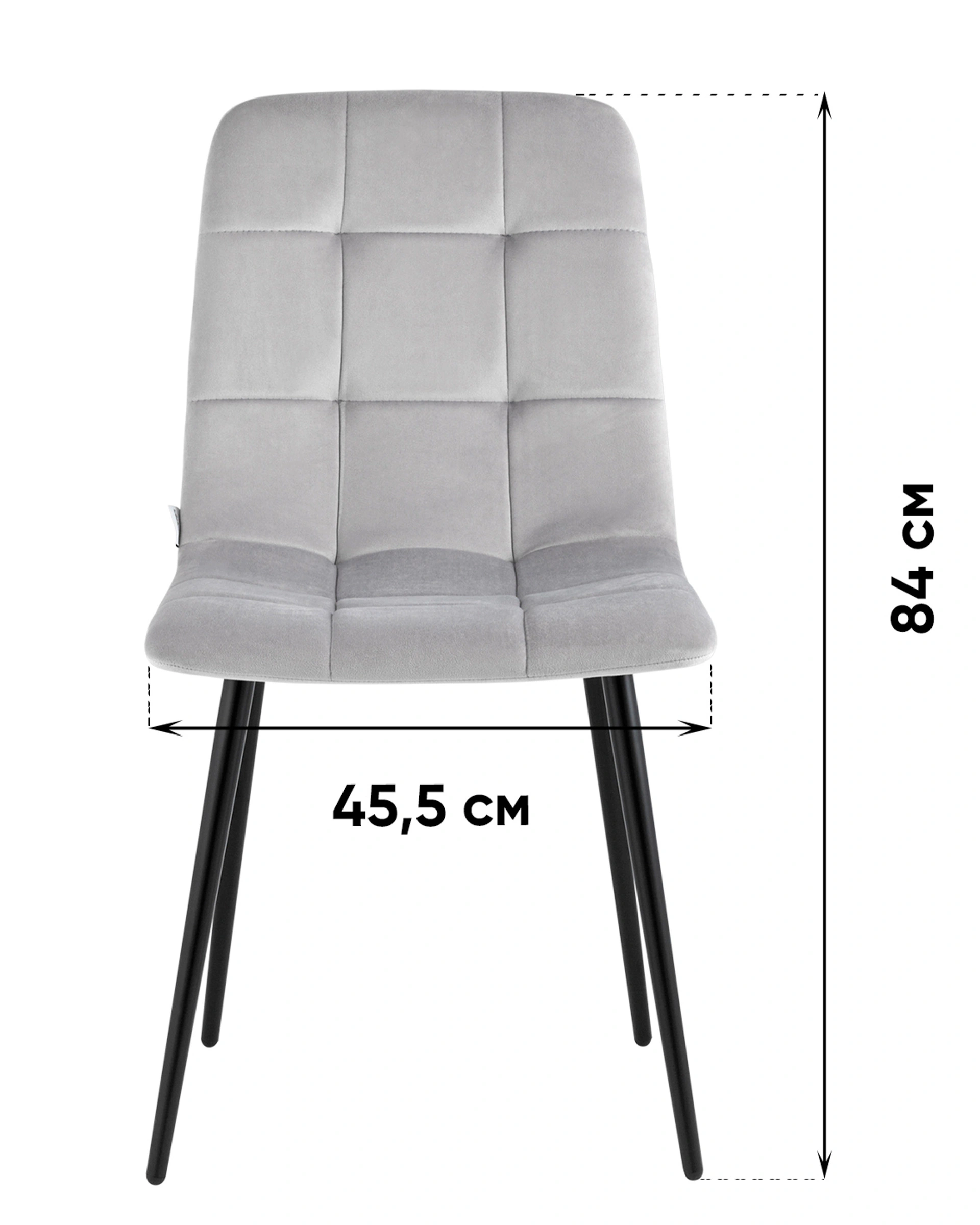 Стул Одди NEW велюр светло-серый