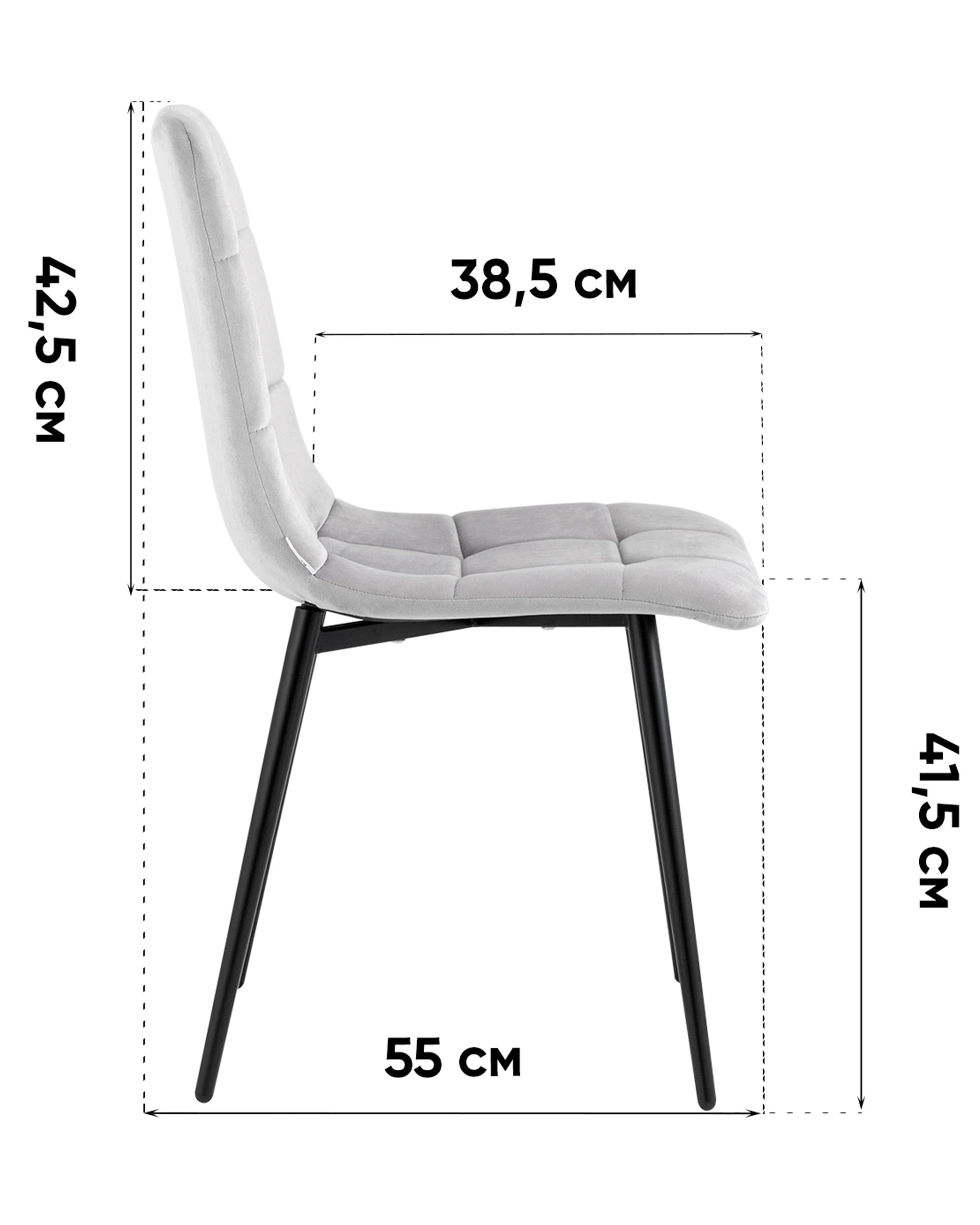 Стул Одди NEW велюр светло-серый