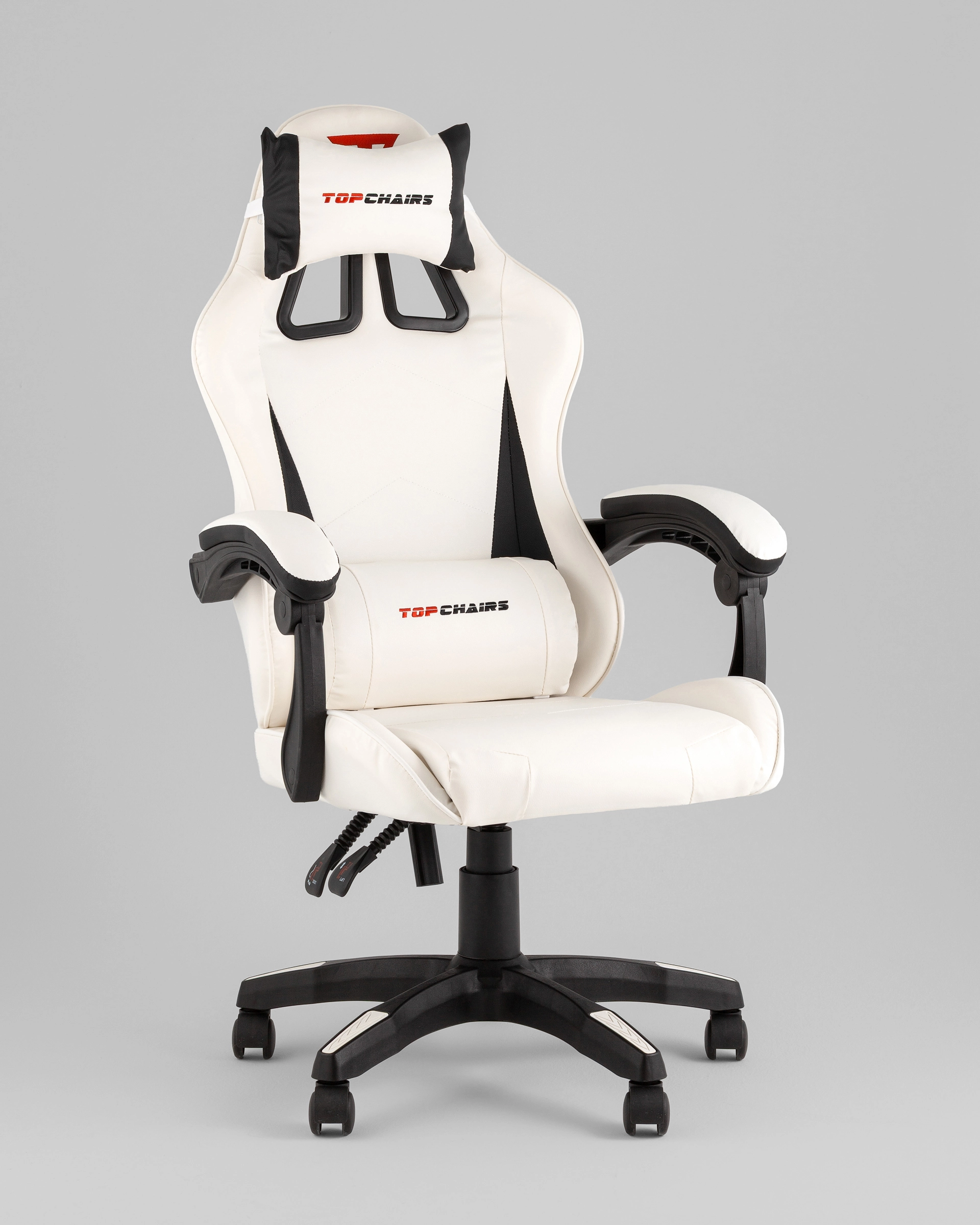 Кресло спортивное TopChairs Phantom бело-черный