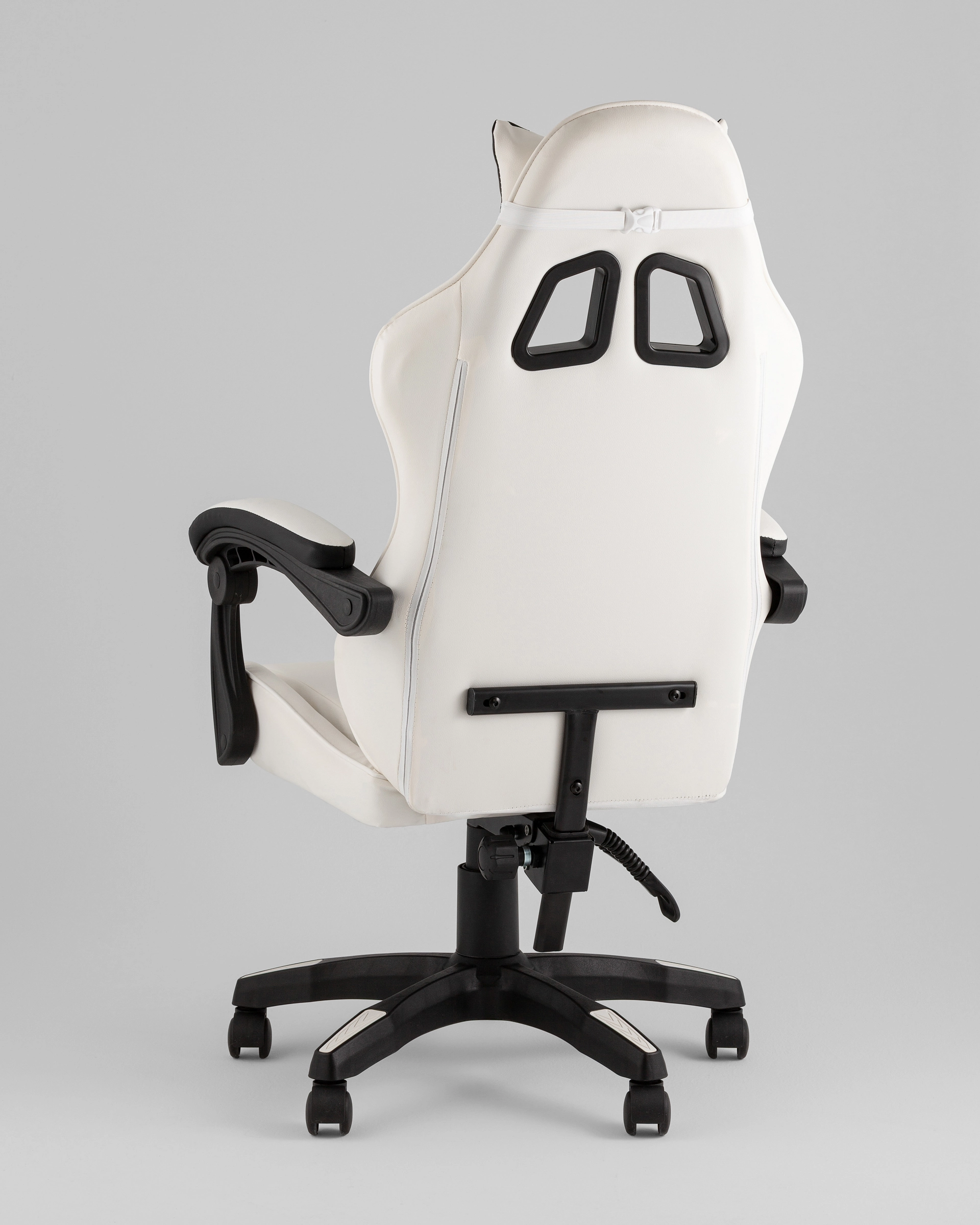 Кресло спортивное TopChairs Phantom бело-черный