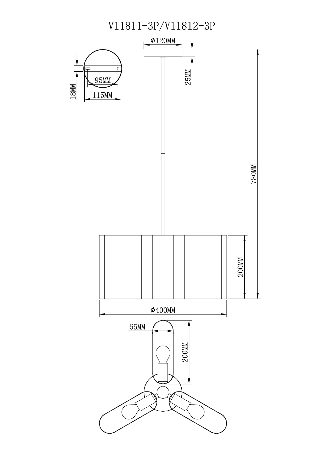 Светильник подвесной Moderli V11811-3P Metalicana