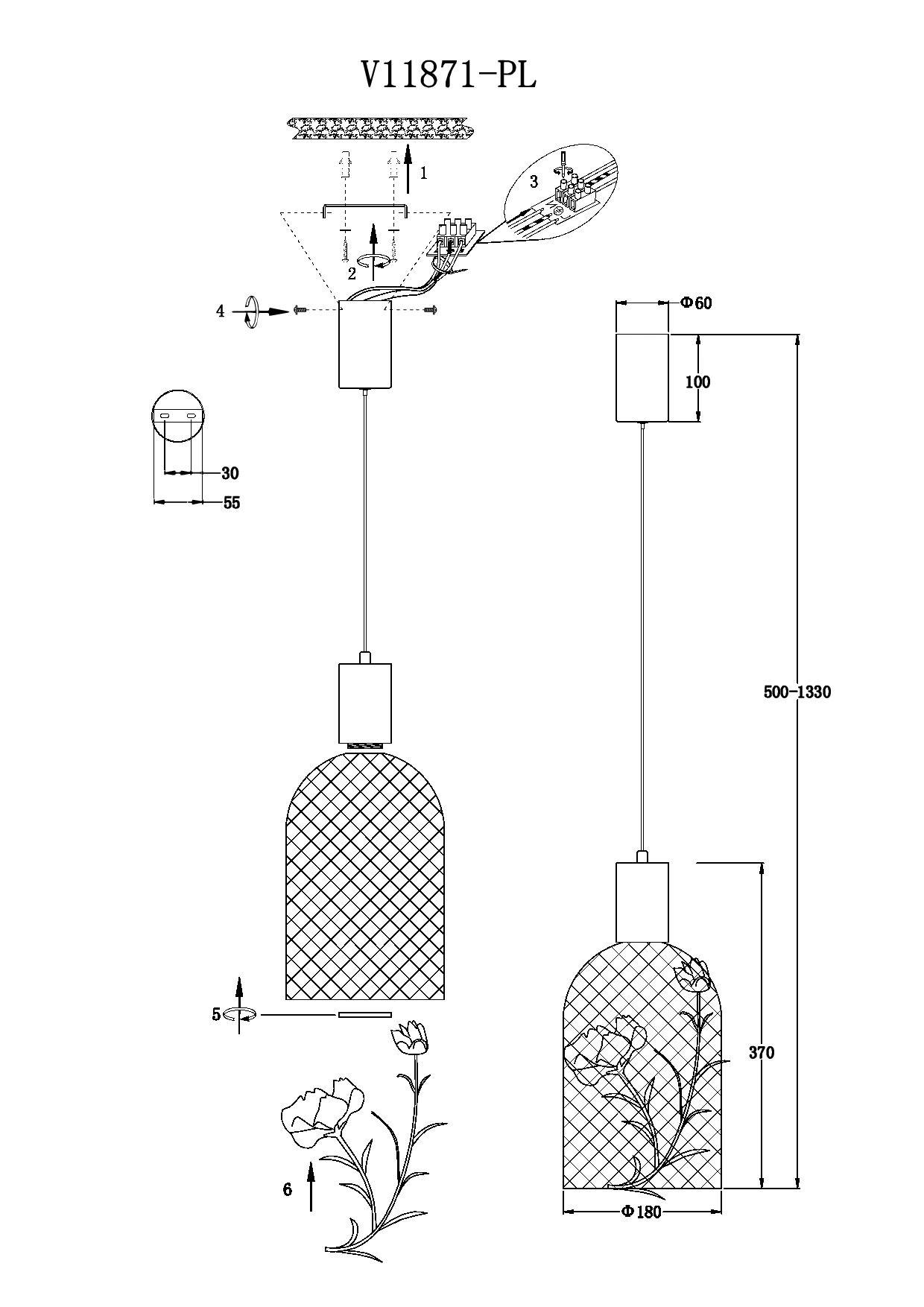 Светильник подвесной светодиодный Moderli V11871-PL Ophelia