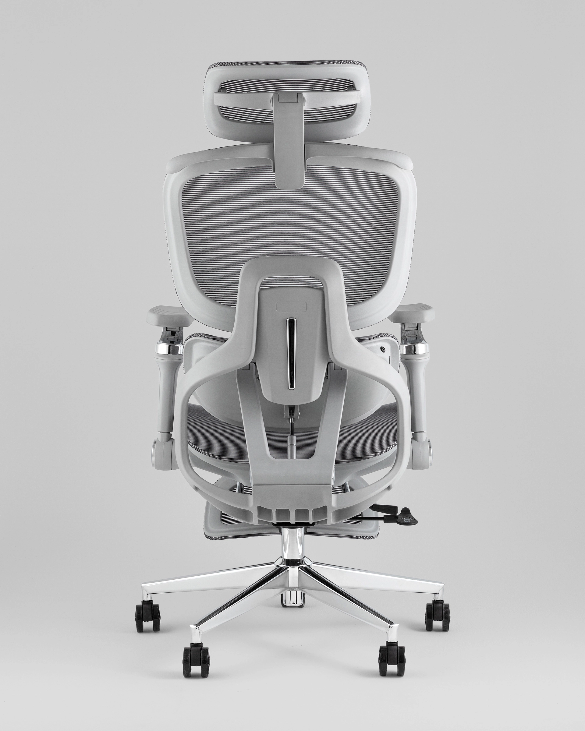 Кресло офисное TopChairs Prodigy с оттоманкой серый
