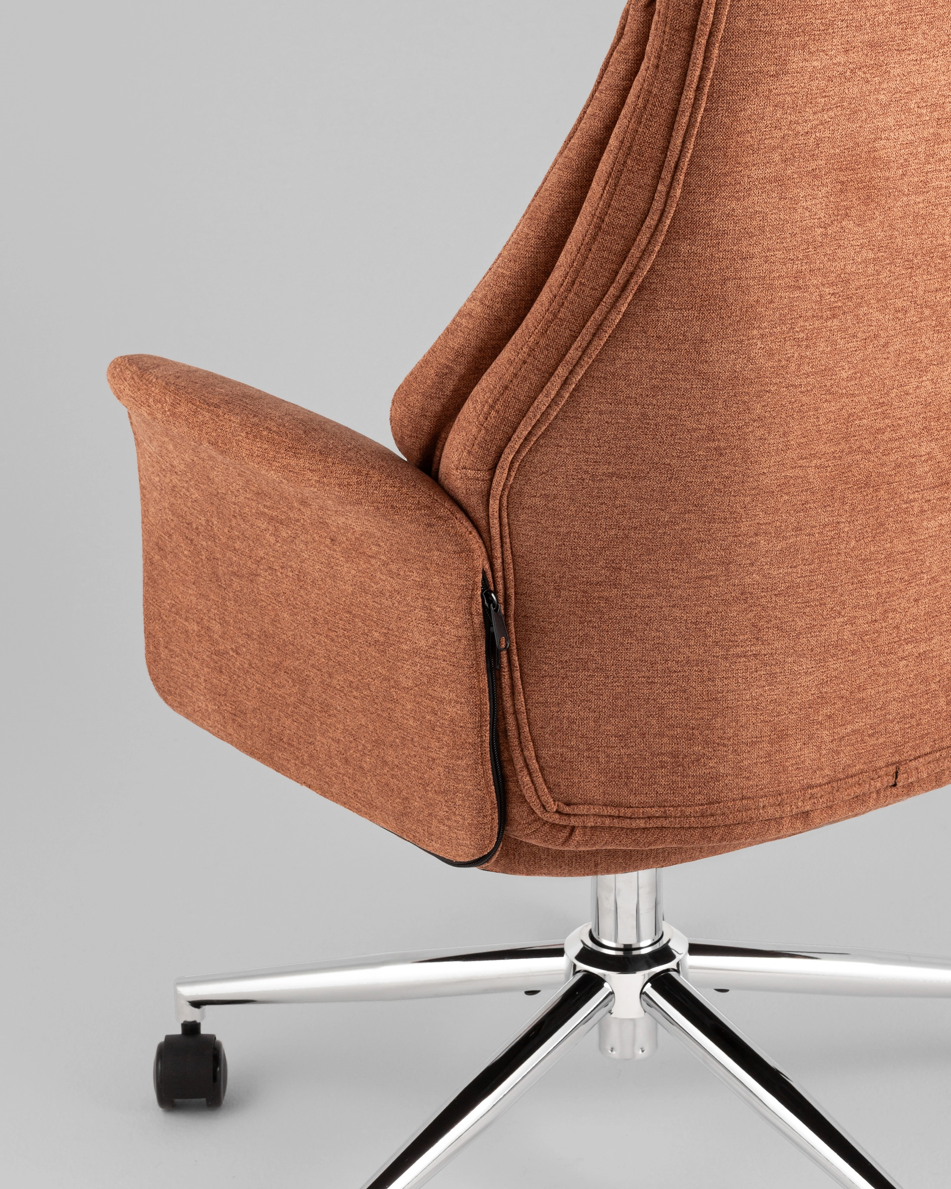Кресло офисное TopChairs Neoma терракотовый ткань