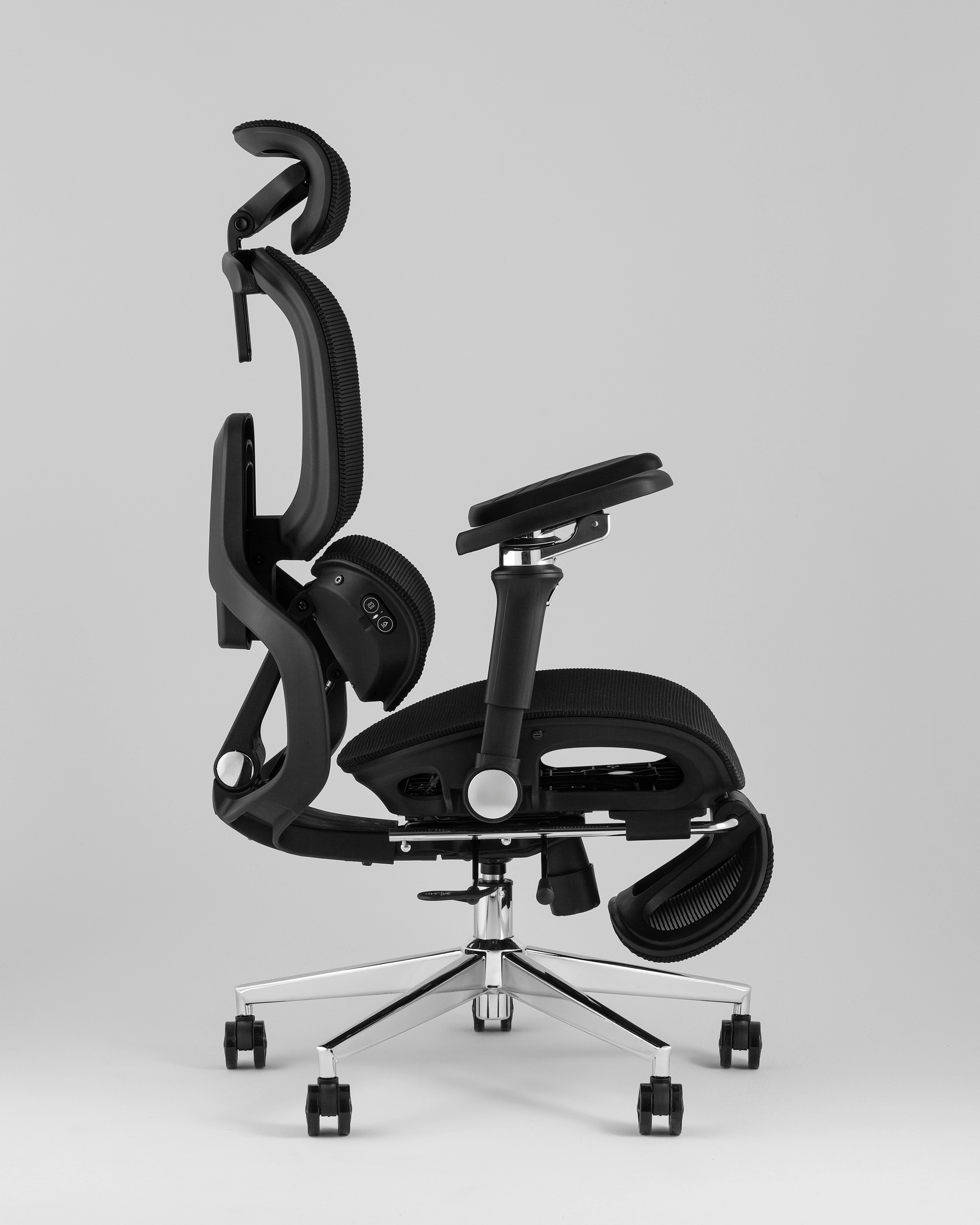 Кресло офисное TopChairs Prodigy с оттоманкой черный