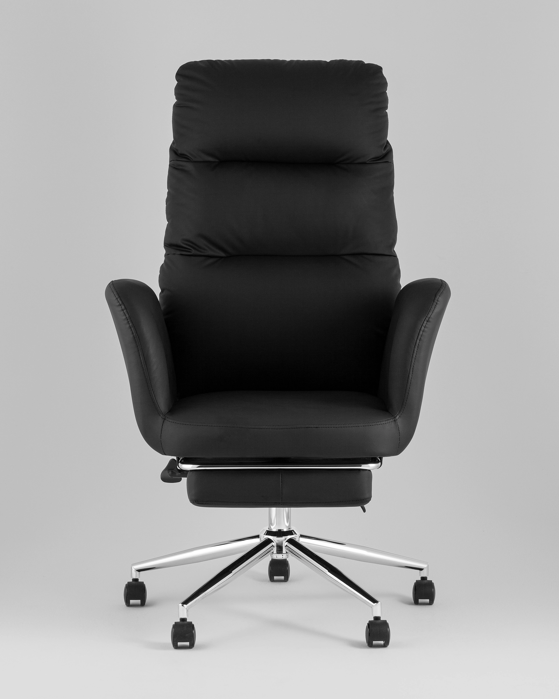 Кресло руководителя TopChairs Solid NC с оттоманкой черный