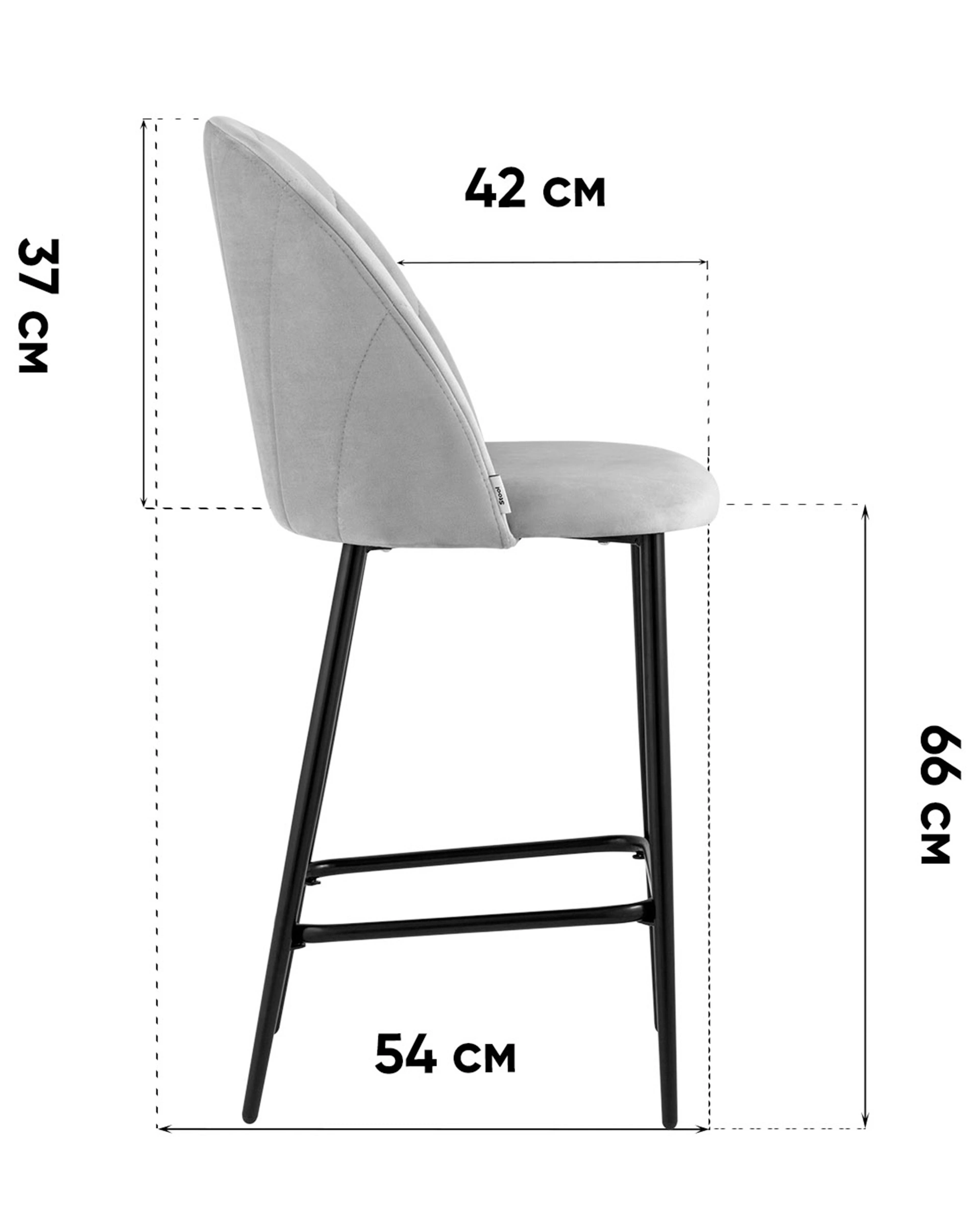 Стул полубарный Логан SN велюр фисташковый