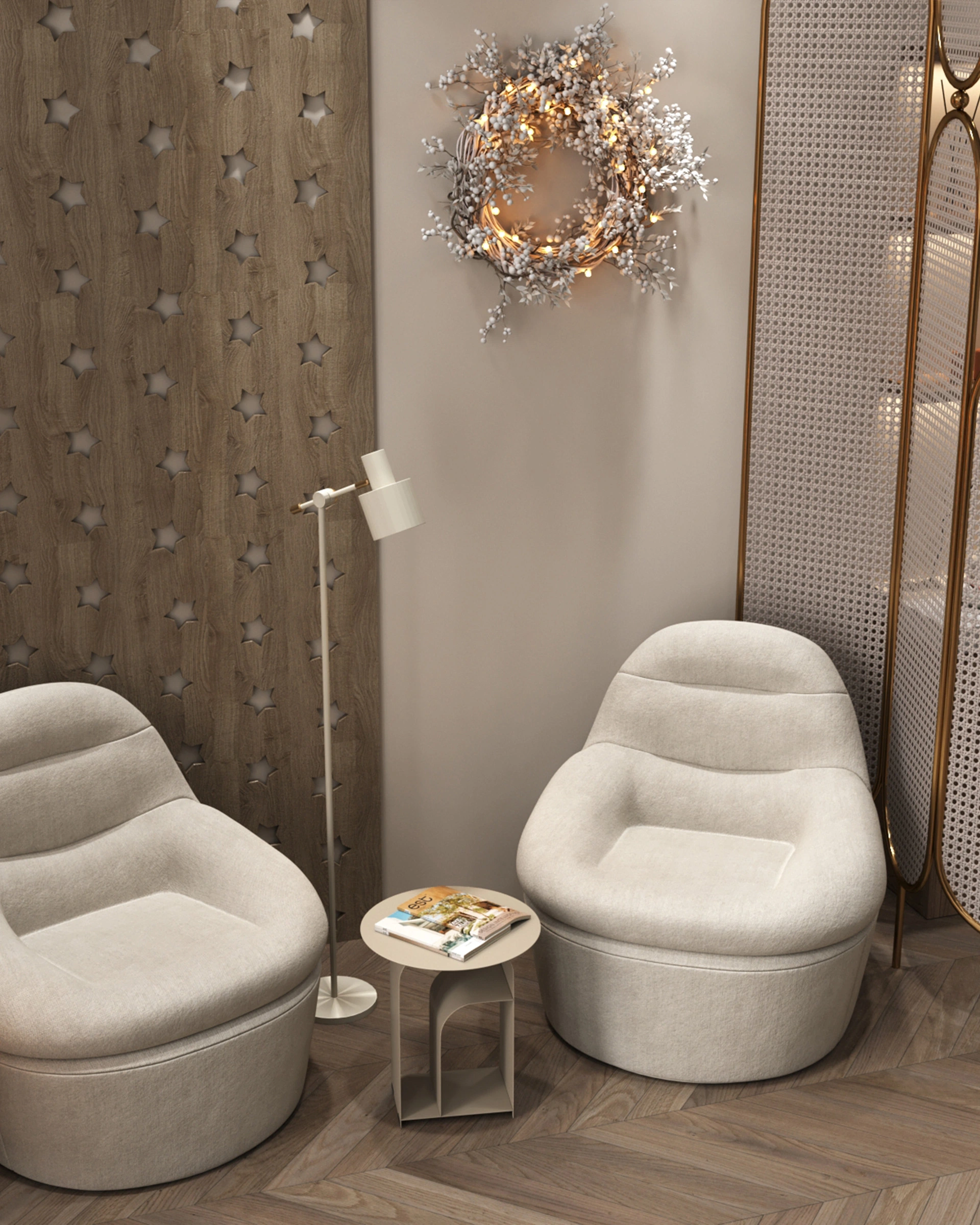 Журнальный столик Arwel металл серый