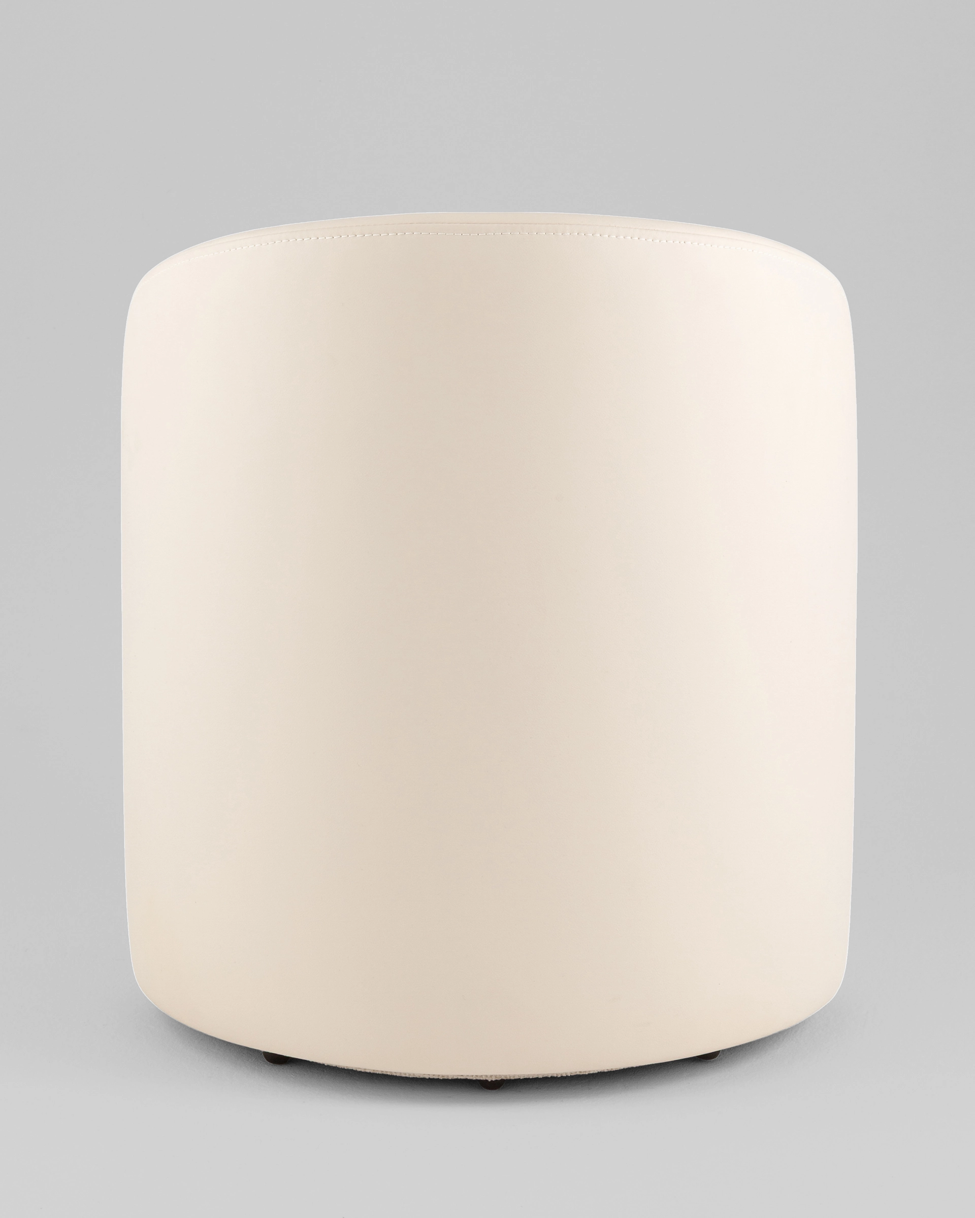 Пуф Тея спинка экокожа сиденье шенилл бежевый