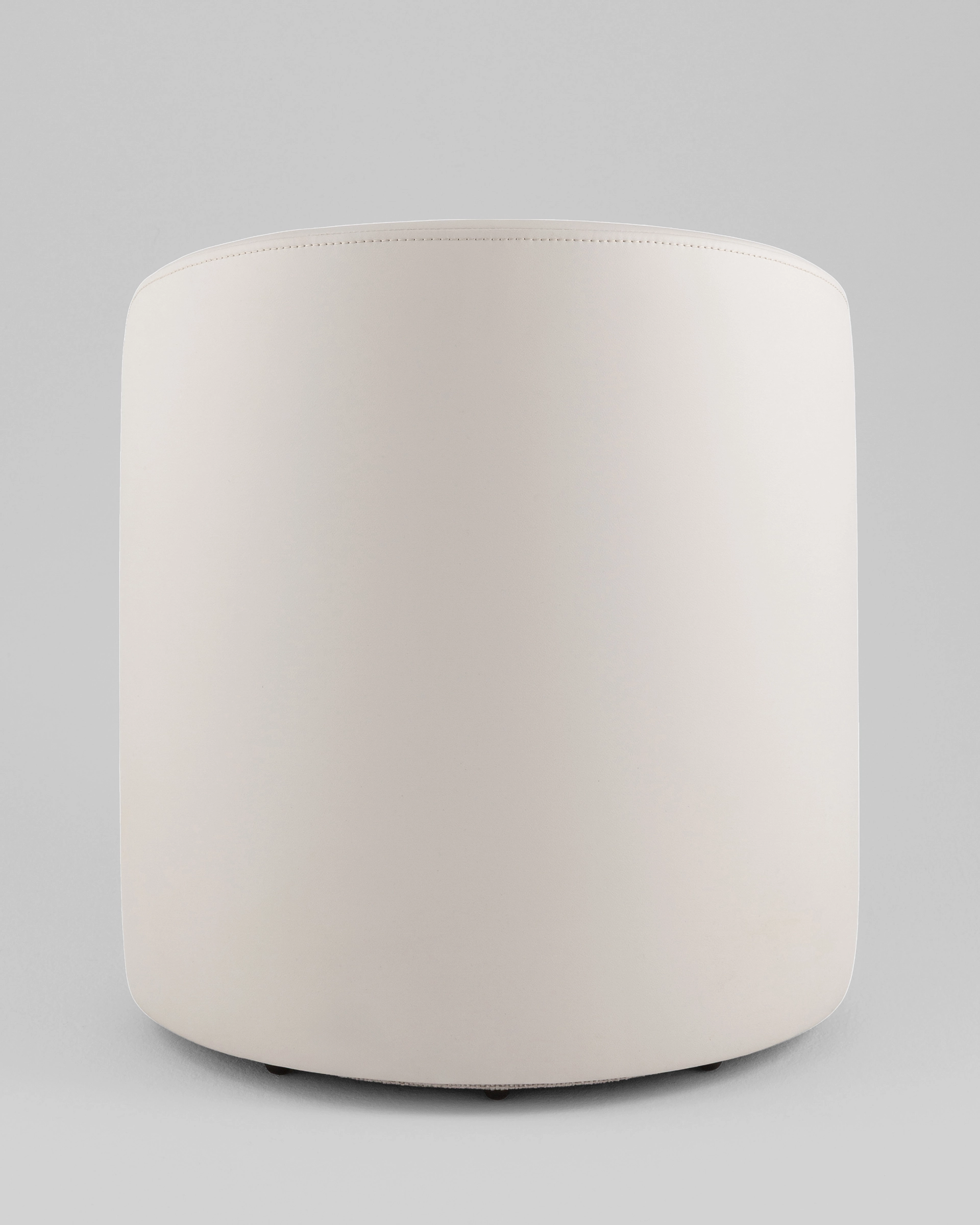 Пуф Тея спинка экокожа сиденье шенилл светло-серый