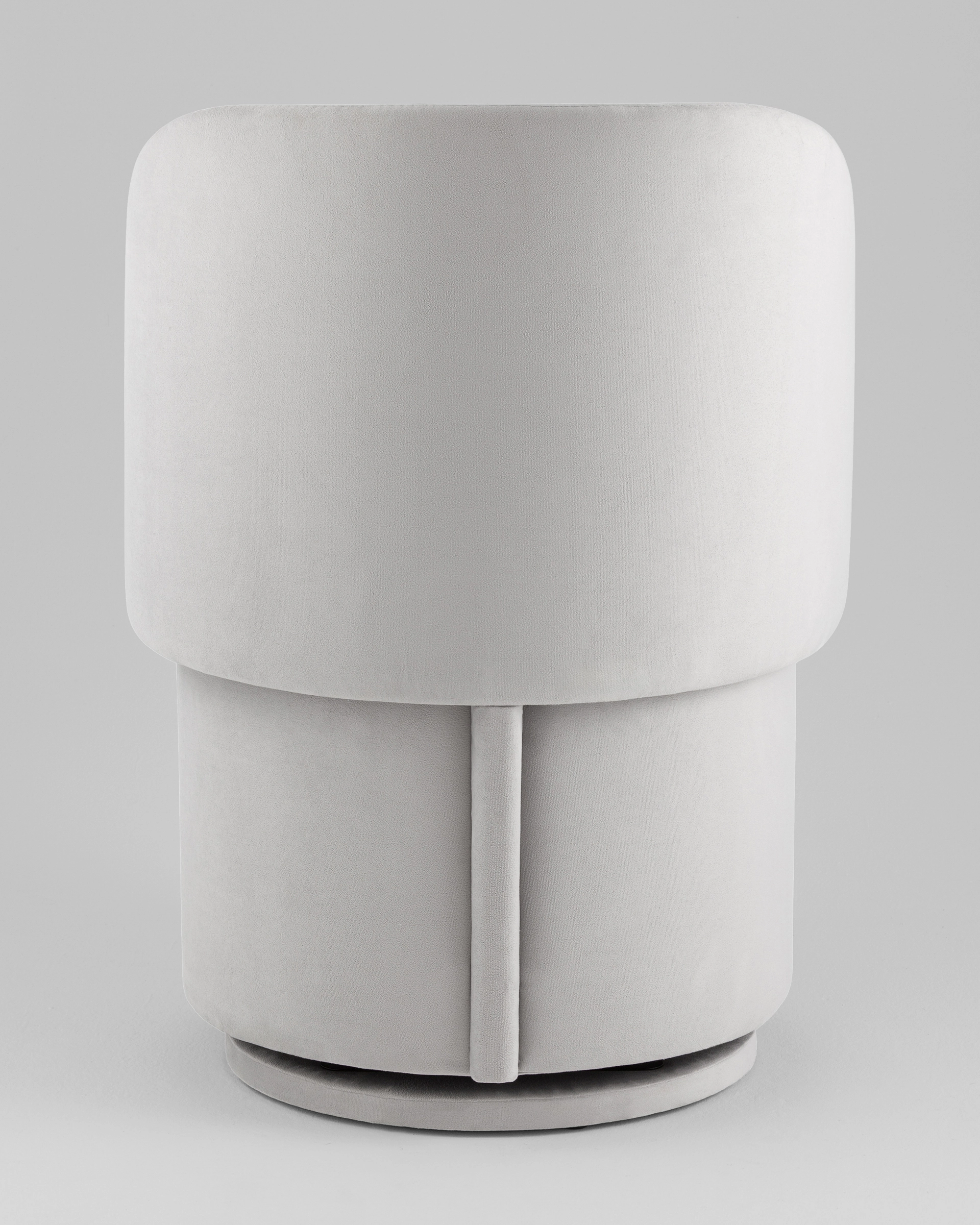 Пуф-трансформер Таунсвилл вращающийся с ящиком велюр светло-серый