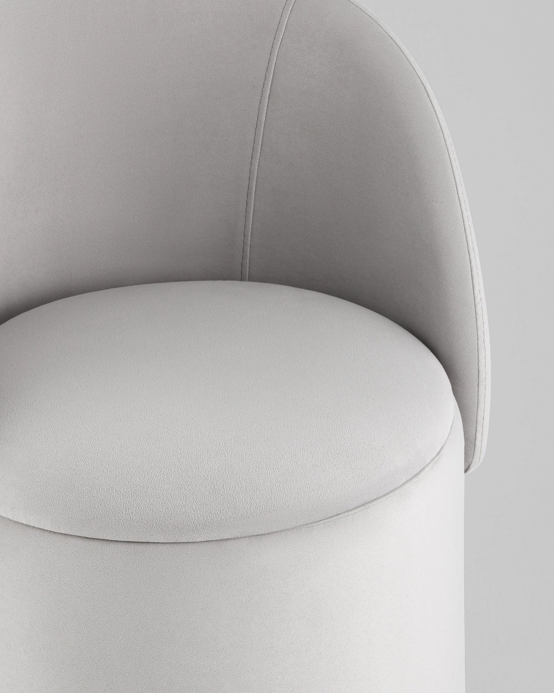 Пуф-трансформер Таунсвилл вращающийся с ящиком велюр светло-серый