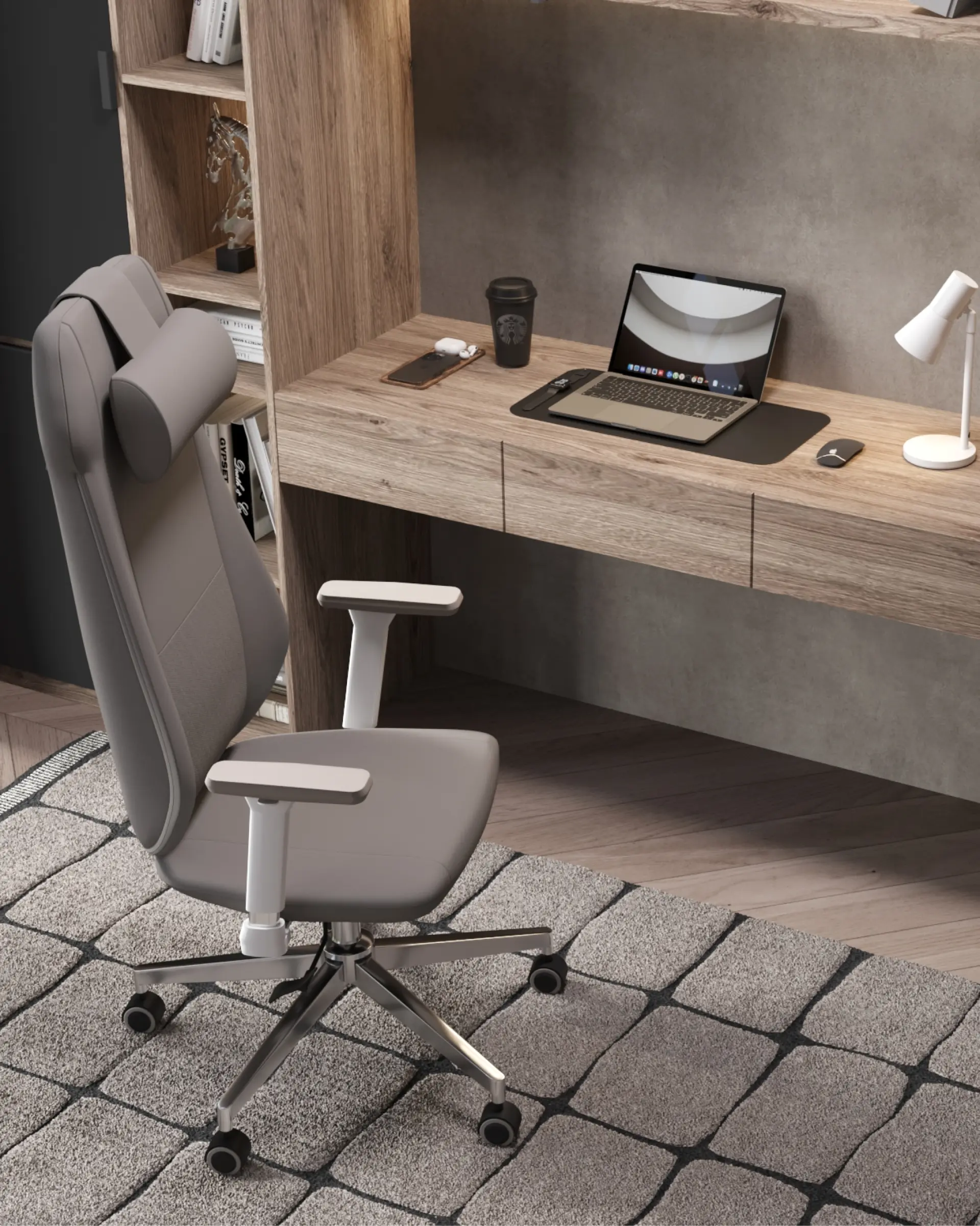 Кресло руководителя TopChairs Trophey серый