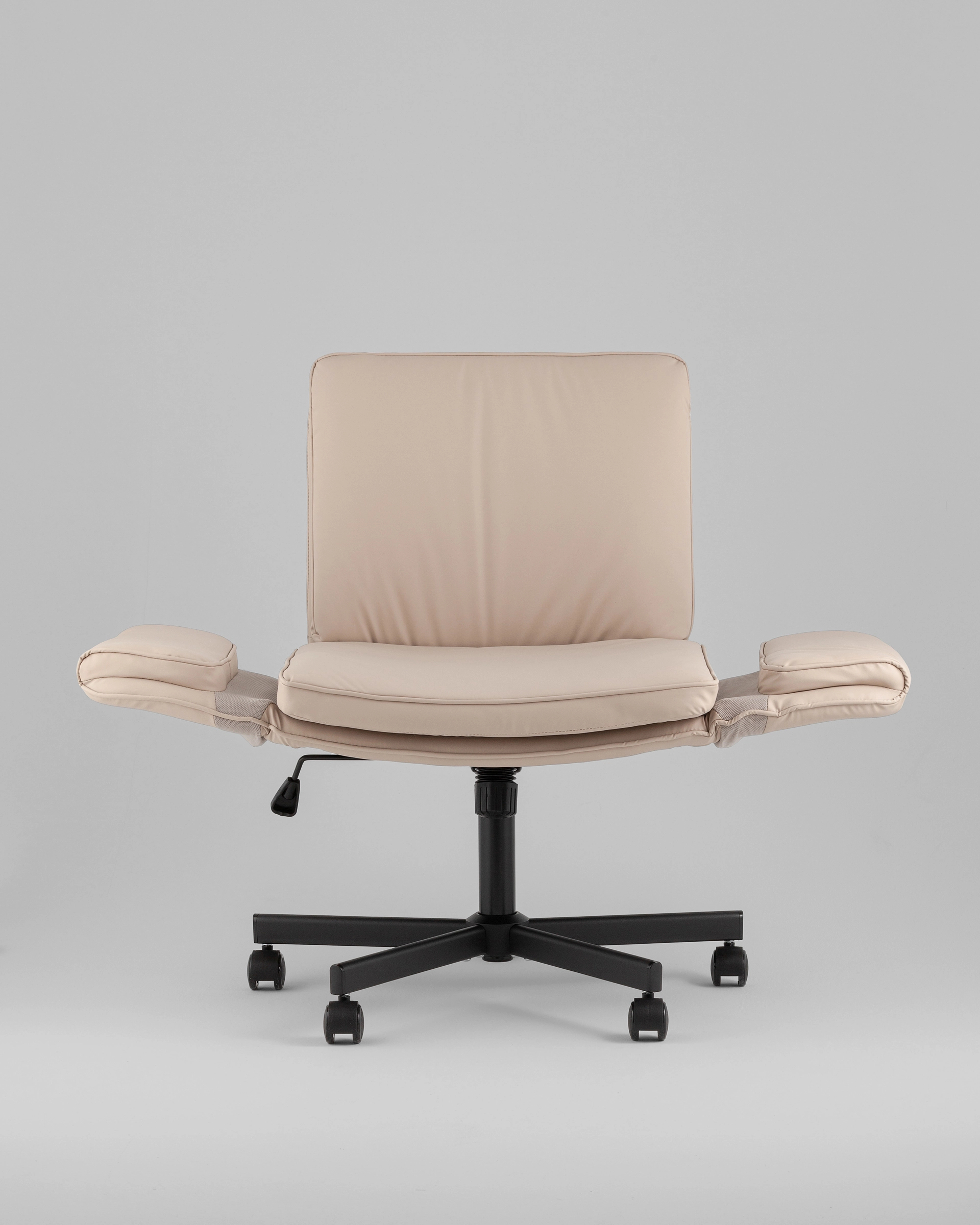 Кресло офисное TopChairs Foldo с откидными подлокотниками бежевое