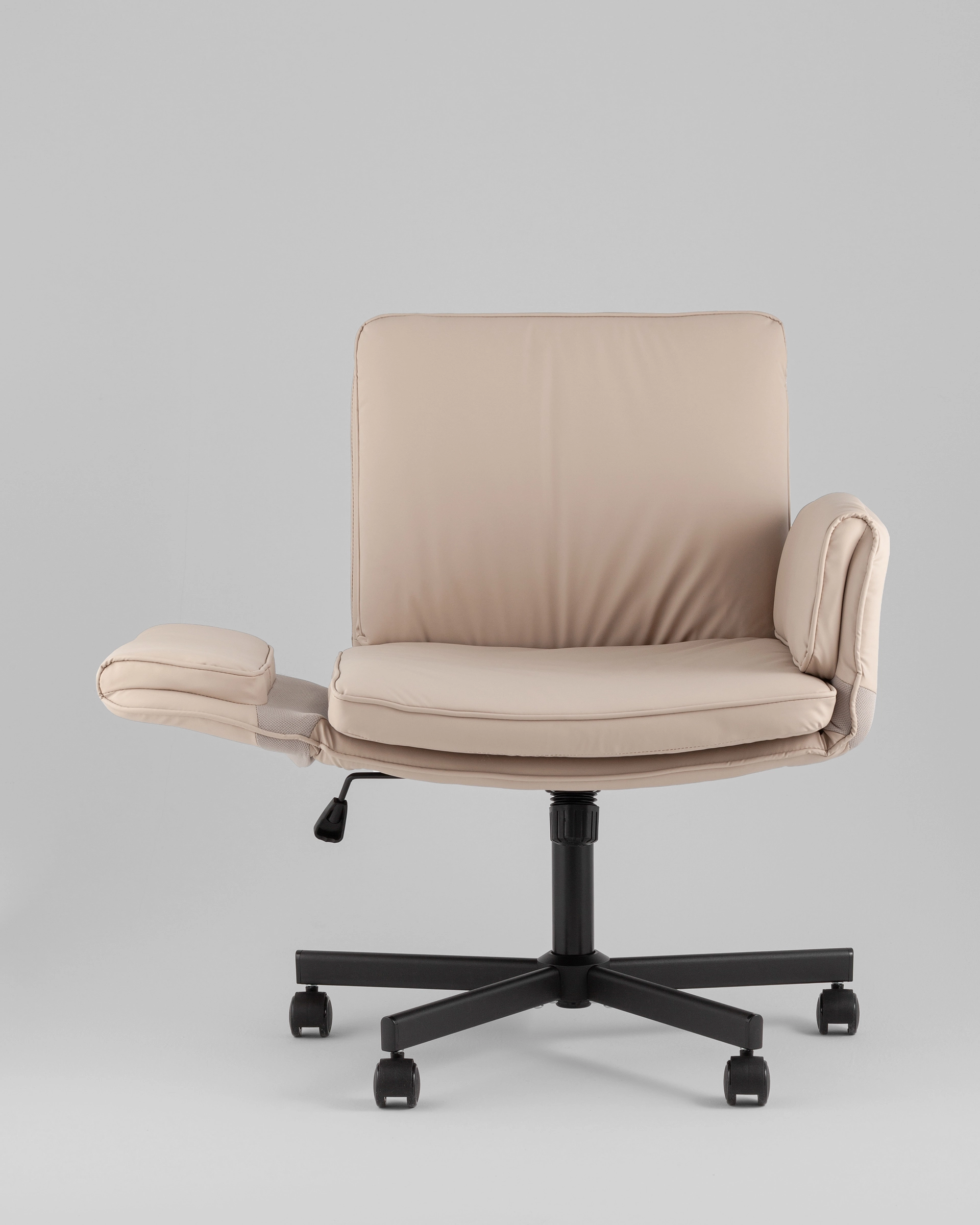 Кресло офисное TopChairs Foldo с откидными подлокотниками бежевое