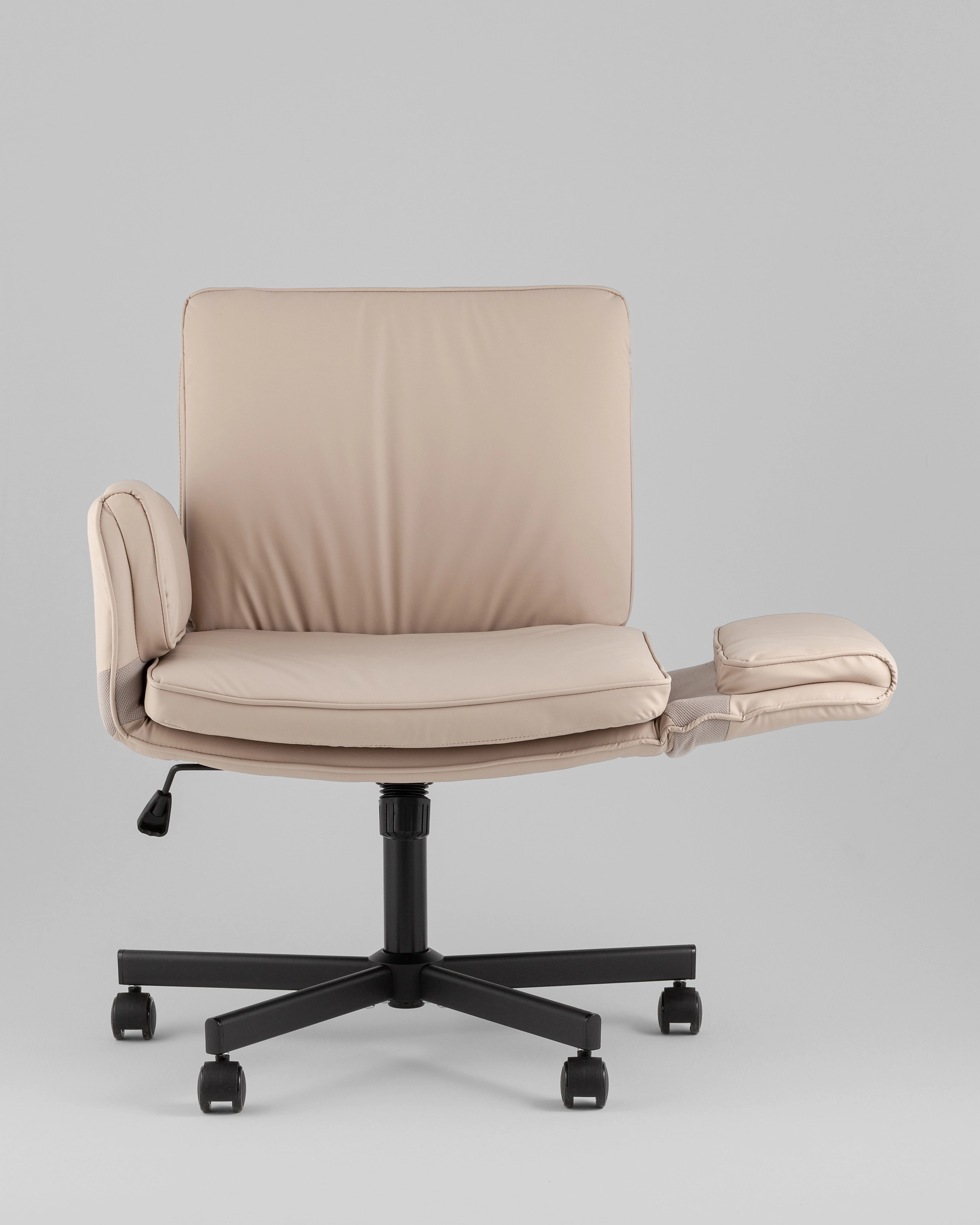 Кресло офисное TopChairs Foldo с откидными подлокотниками бежевое