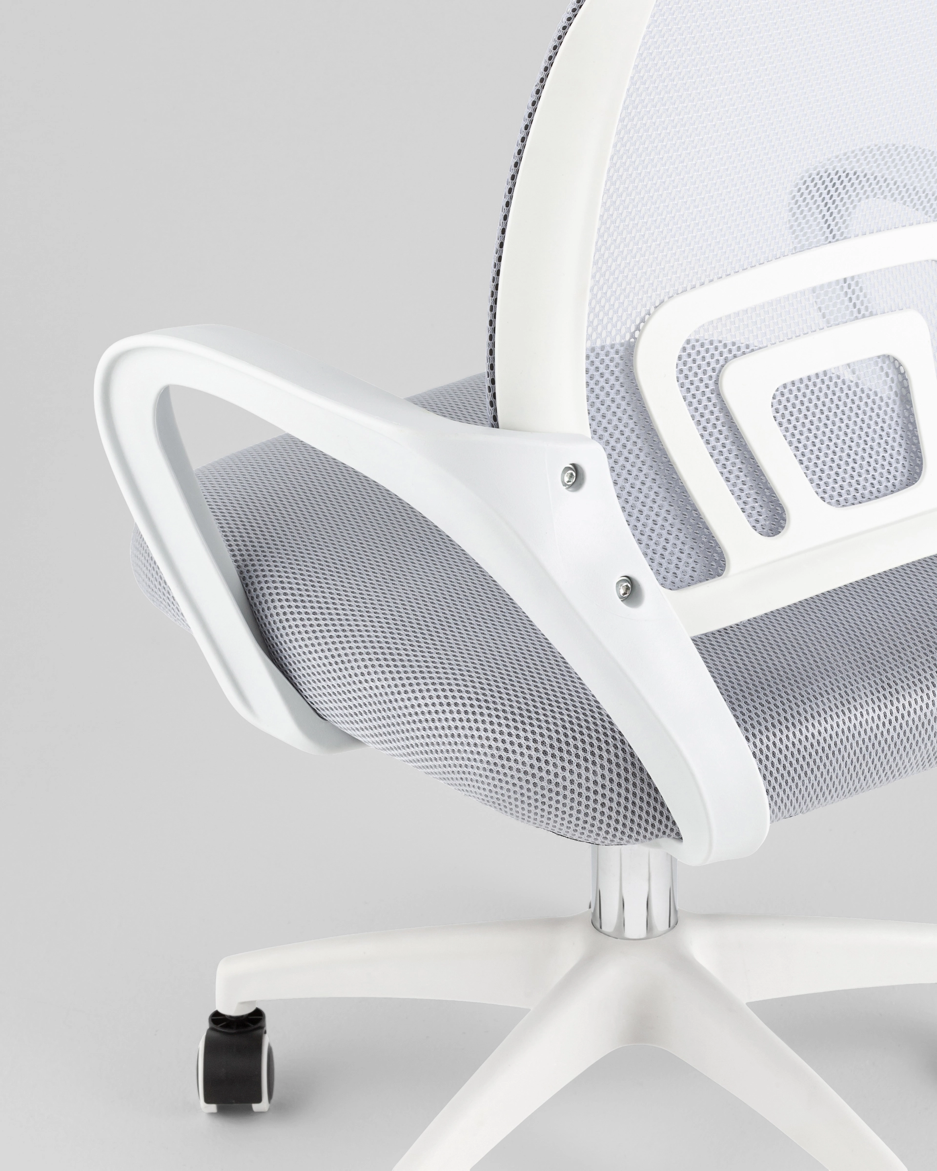 Кресло офисное TopChairs Simple SN серый пластик белый