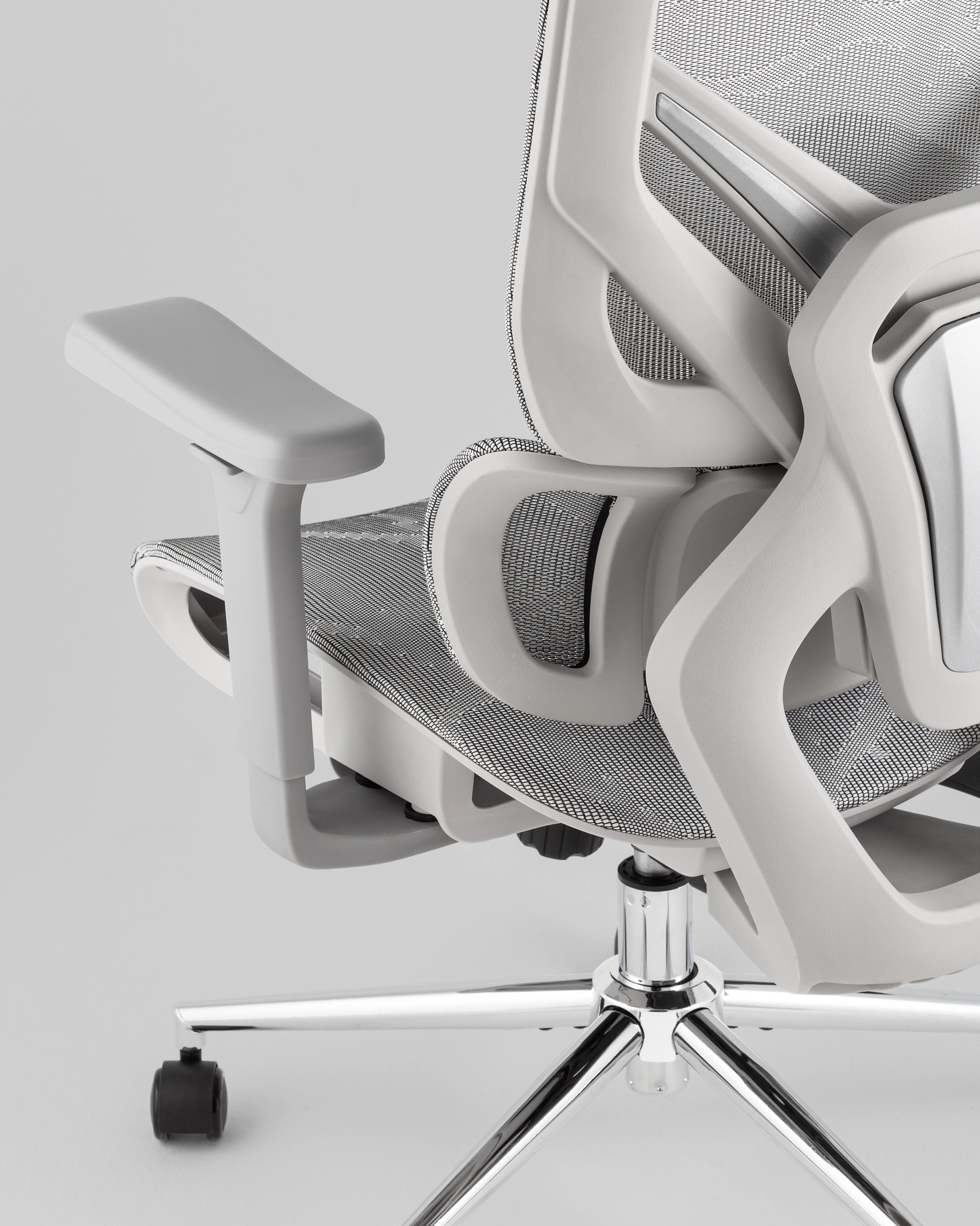 Кресло офисное TopChairs Structo серая сетка