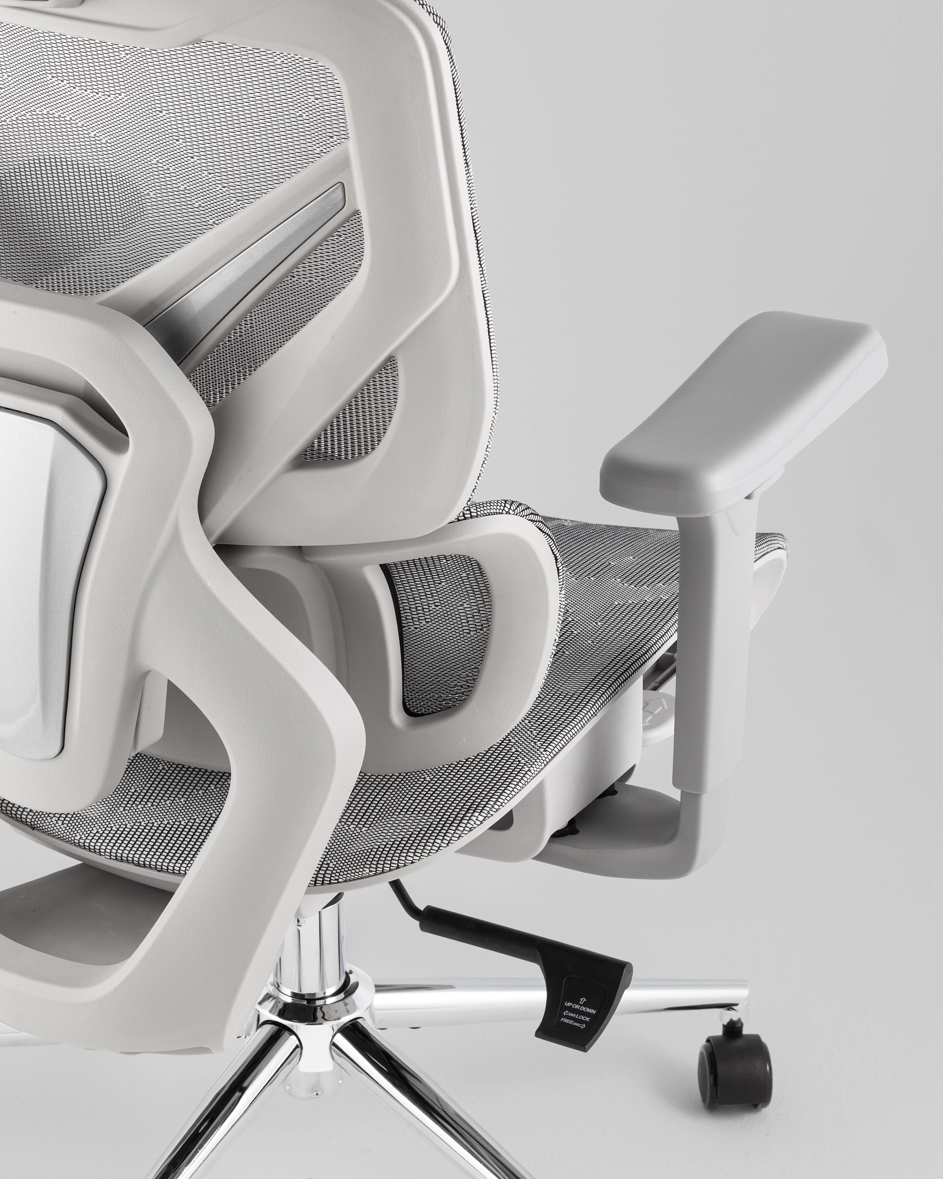 Кресло офисное TopChairs Structo серая сетка