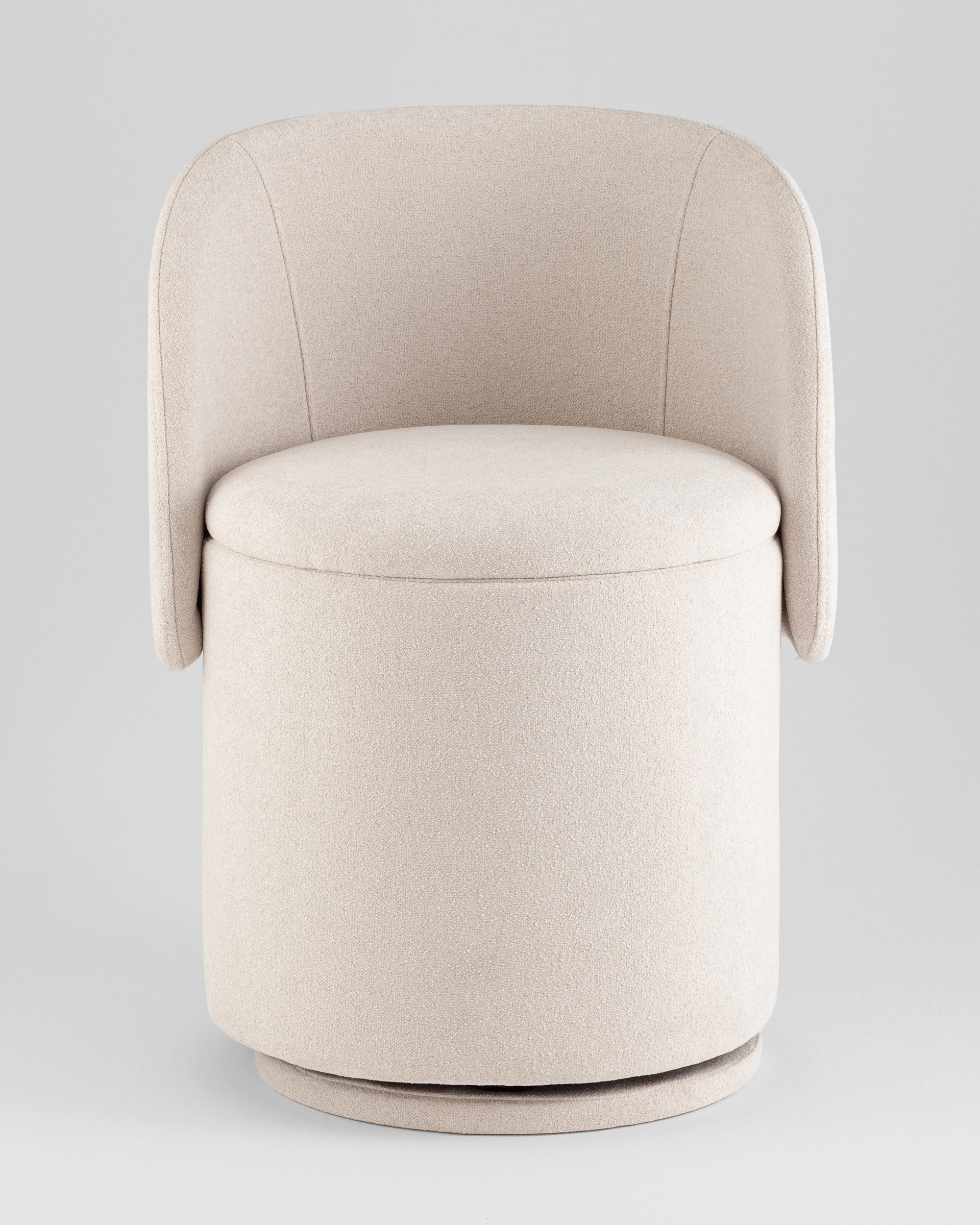 Пуф-трансформер Таунсвилл вращающийся с ящиком букле молочный