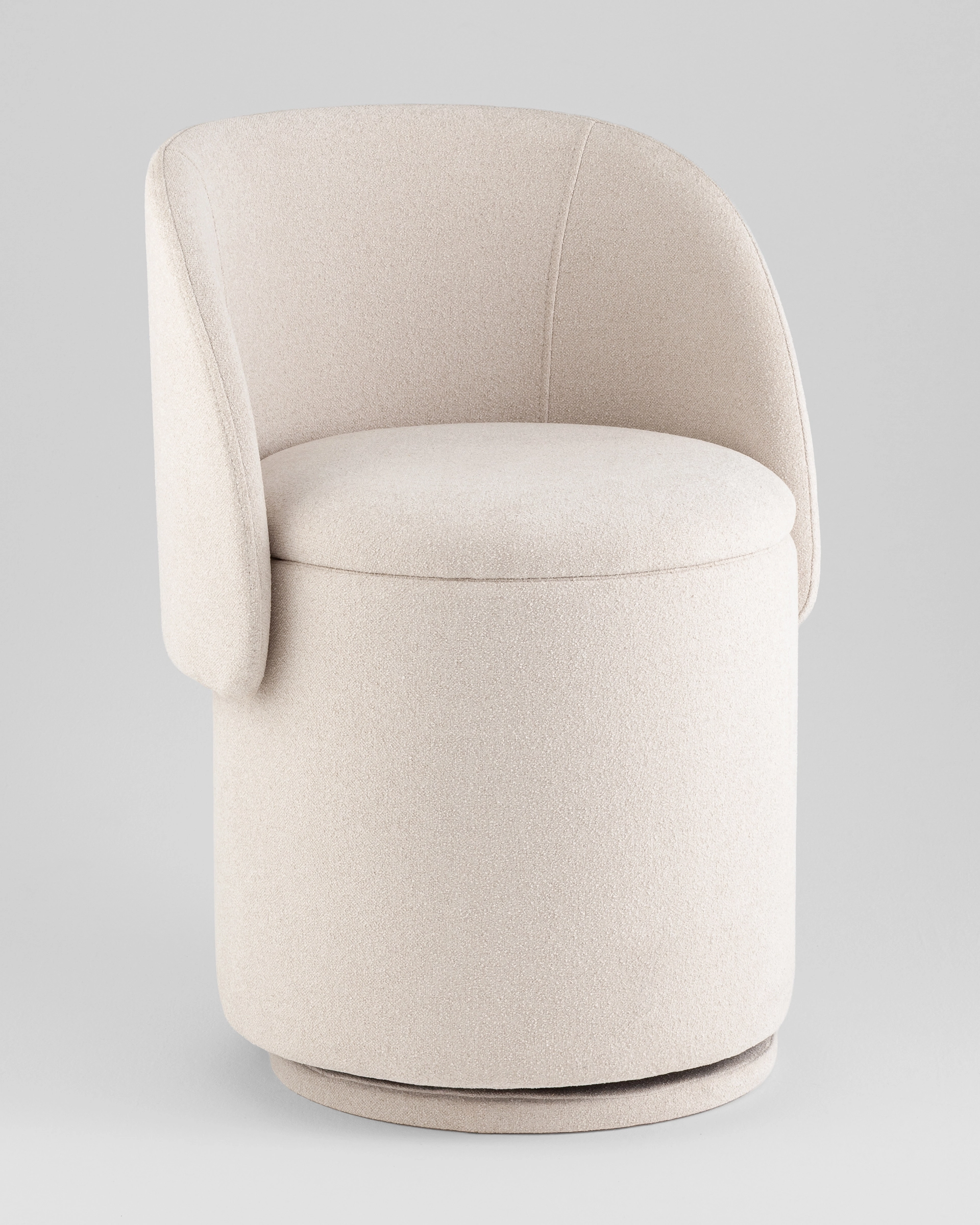 Пуф-трансформер Таунсвилл вращающийся с ящиком букле молочный