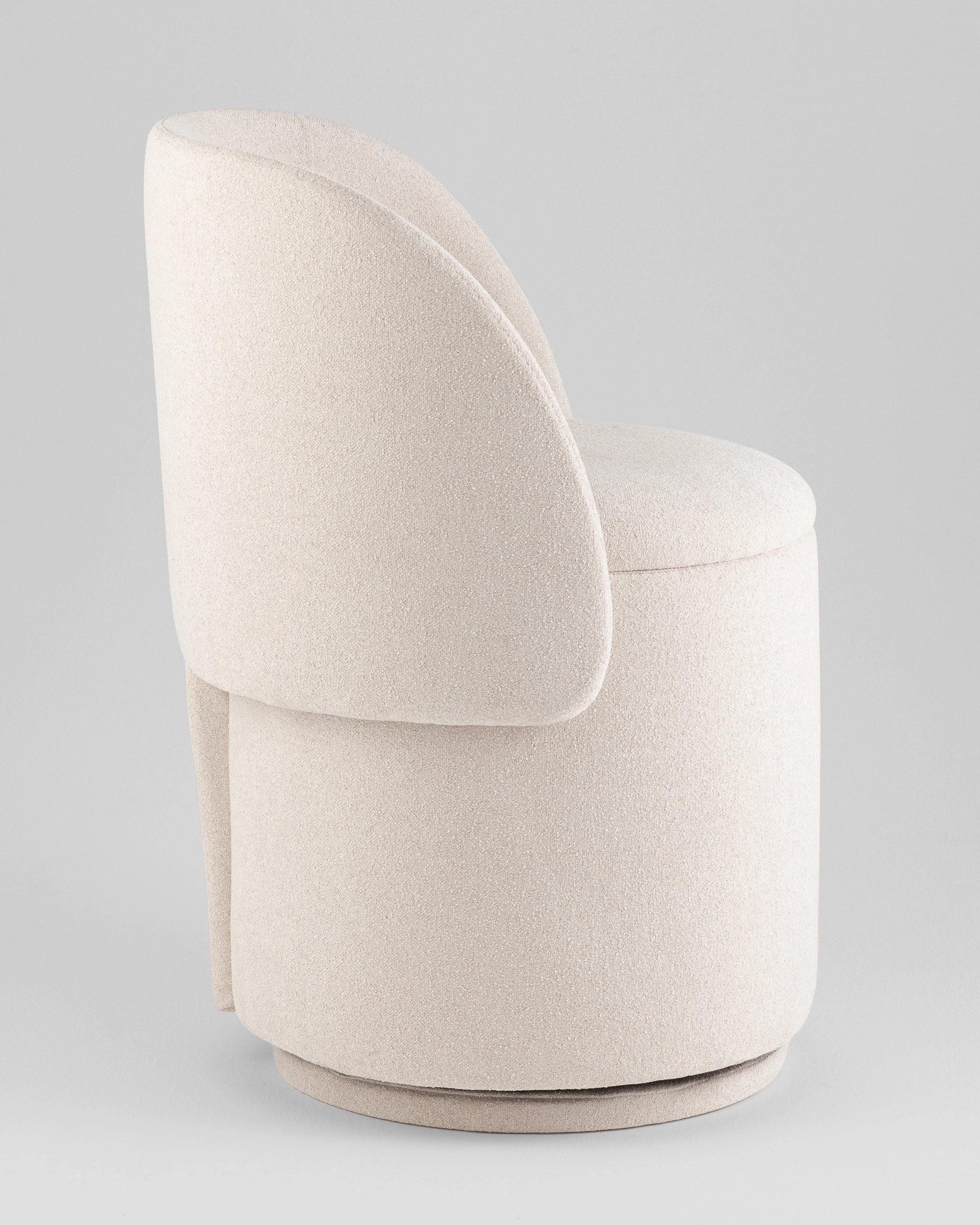 Пуф-трансформер Таунсвилл вращающийся с ящиком букле молочный