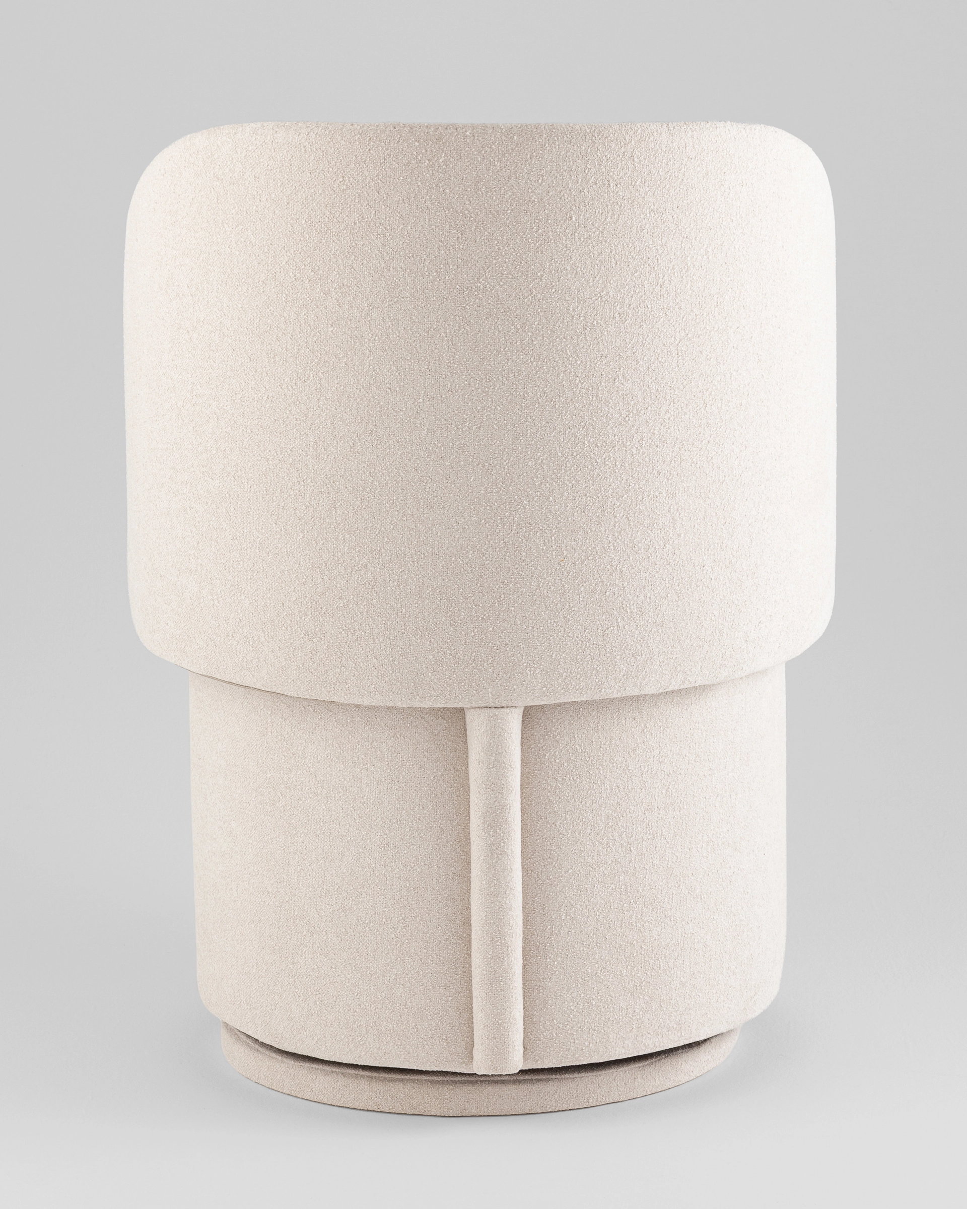 Пуф-трансформер Таунсвилл вращающийся с ящиком букле молочный