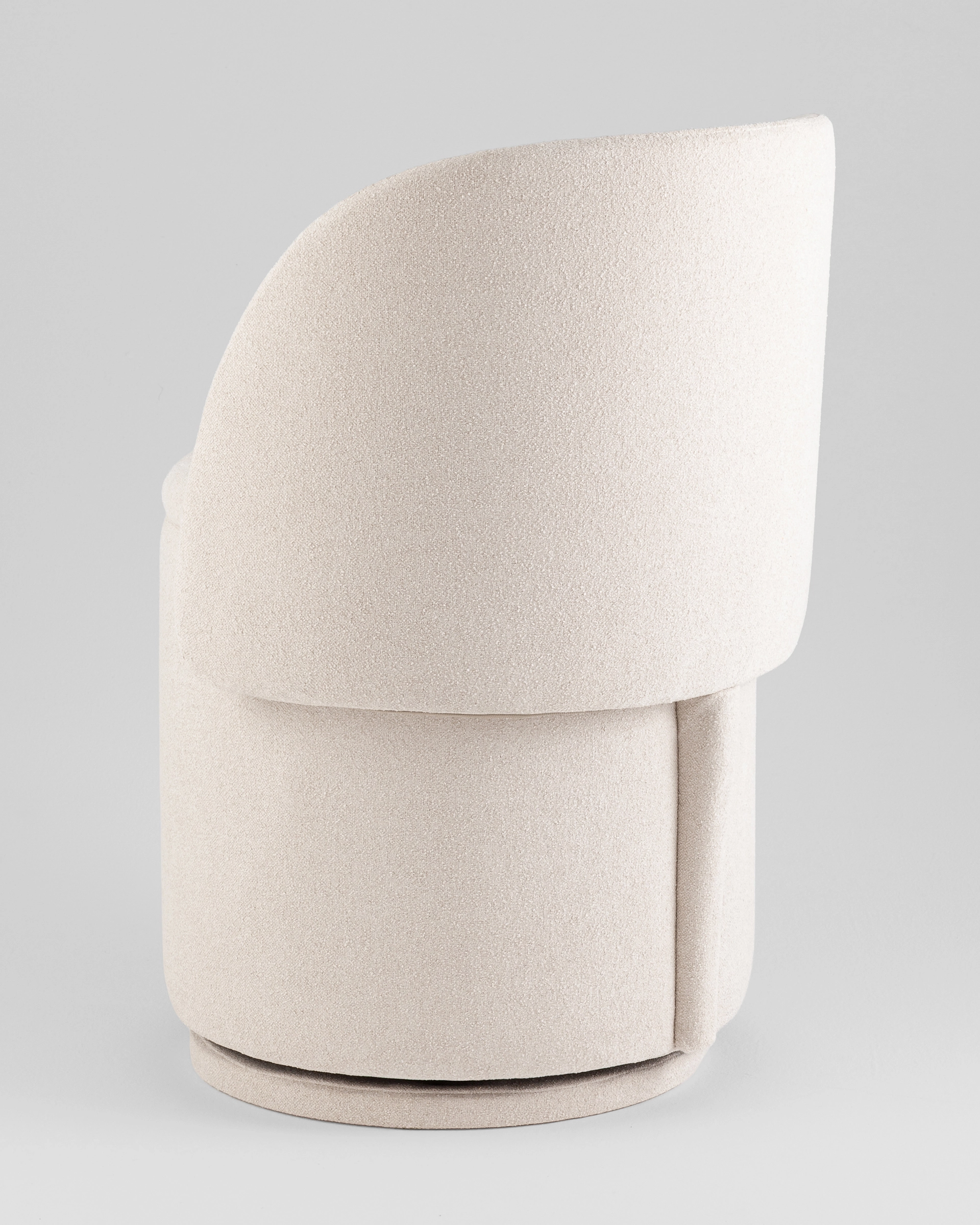 Пуф-трансформер Таунсвилл вращающийся с ящиком букле молочный