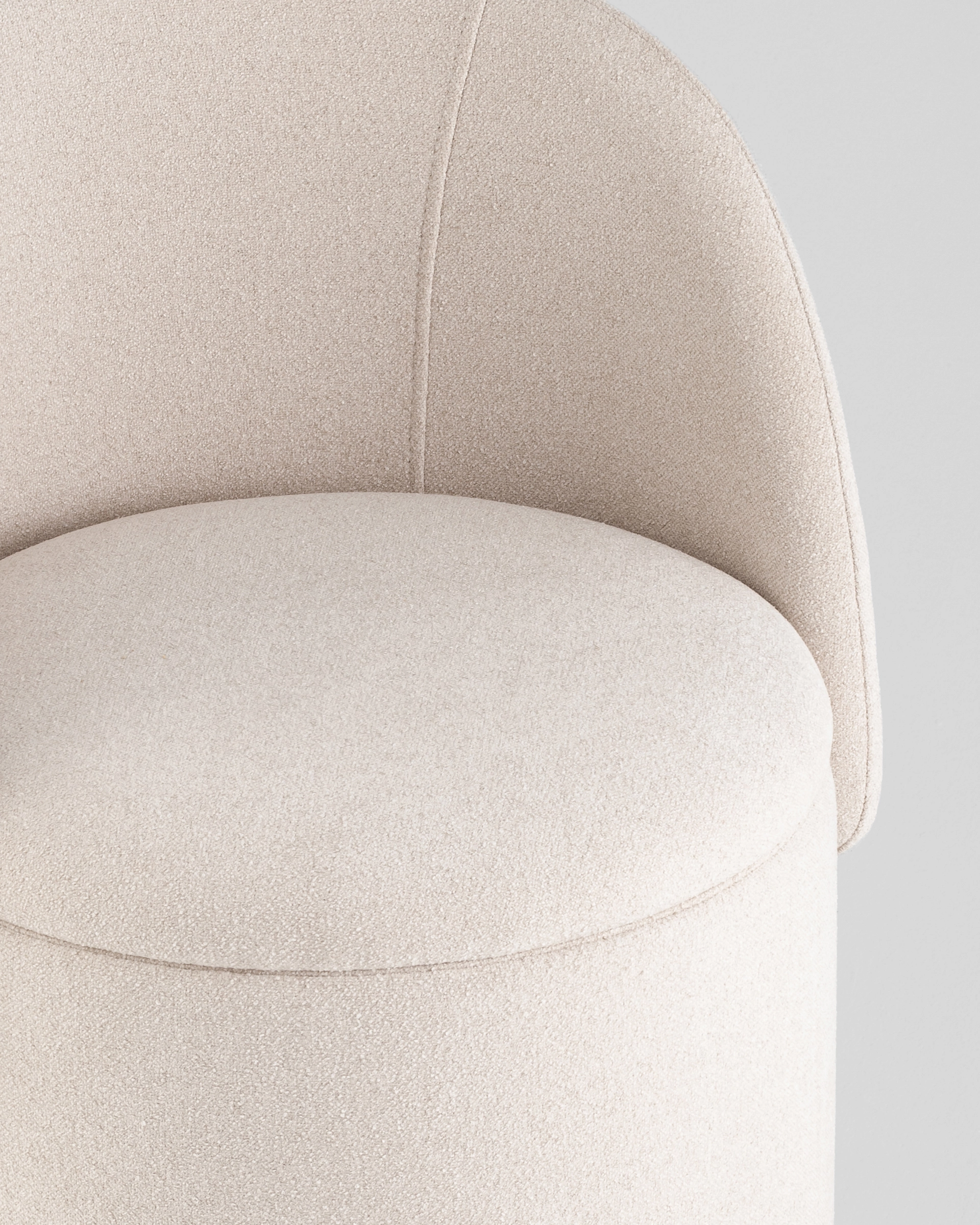 Пуф-трансформер Таунсвилл вращающийся с ящиком букле молочный