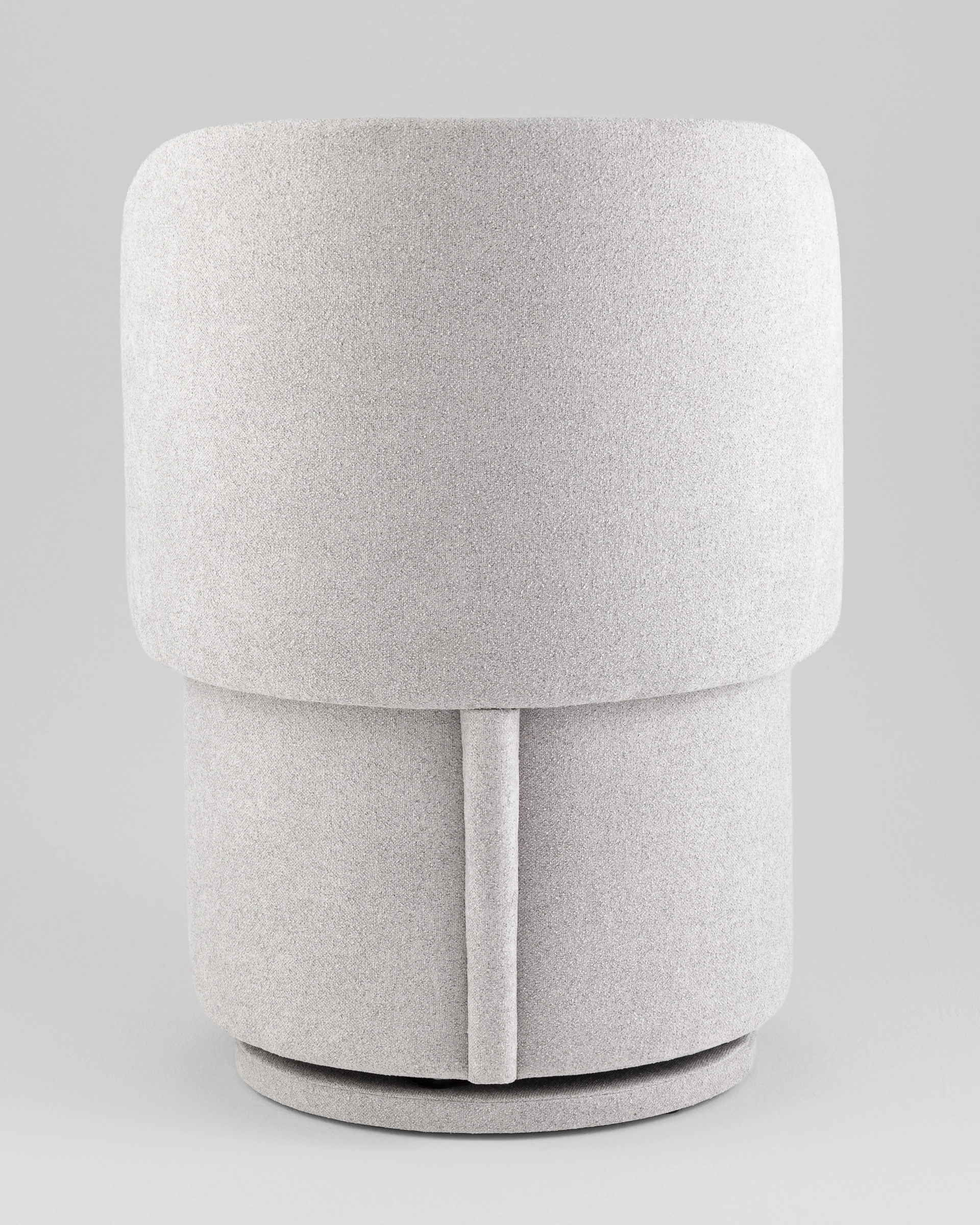 Пуф-трансформер Таунсвилл вращающийся с ящиком букле светло-серый