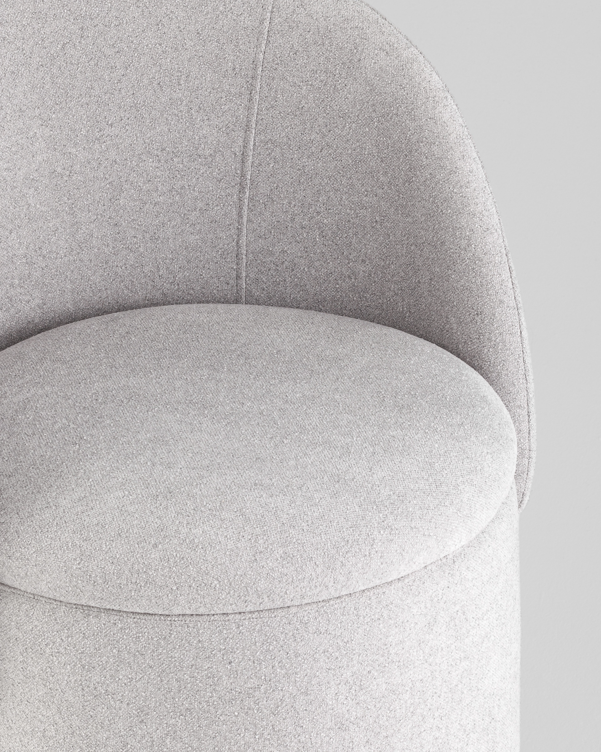 Пуф-трансформер Таунсвилл вращающийся с ящиком букле светло-серый