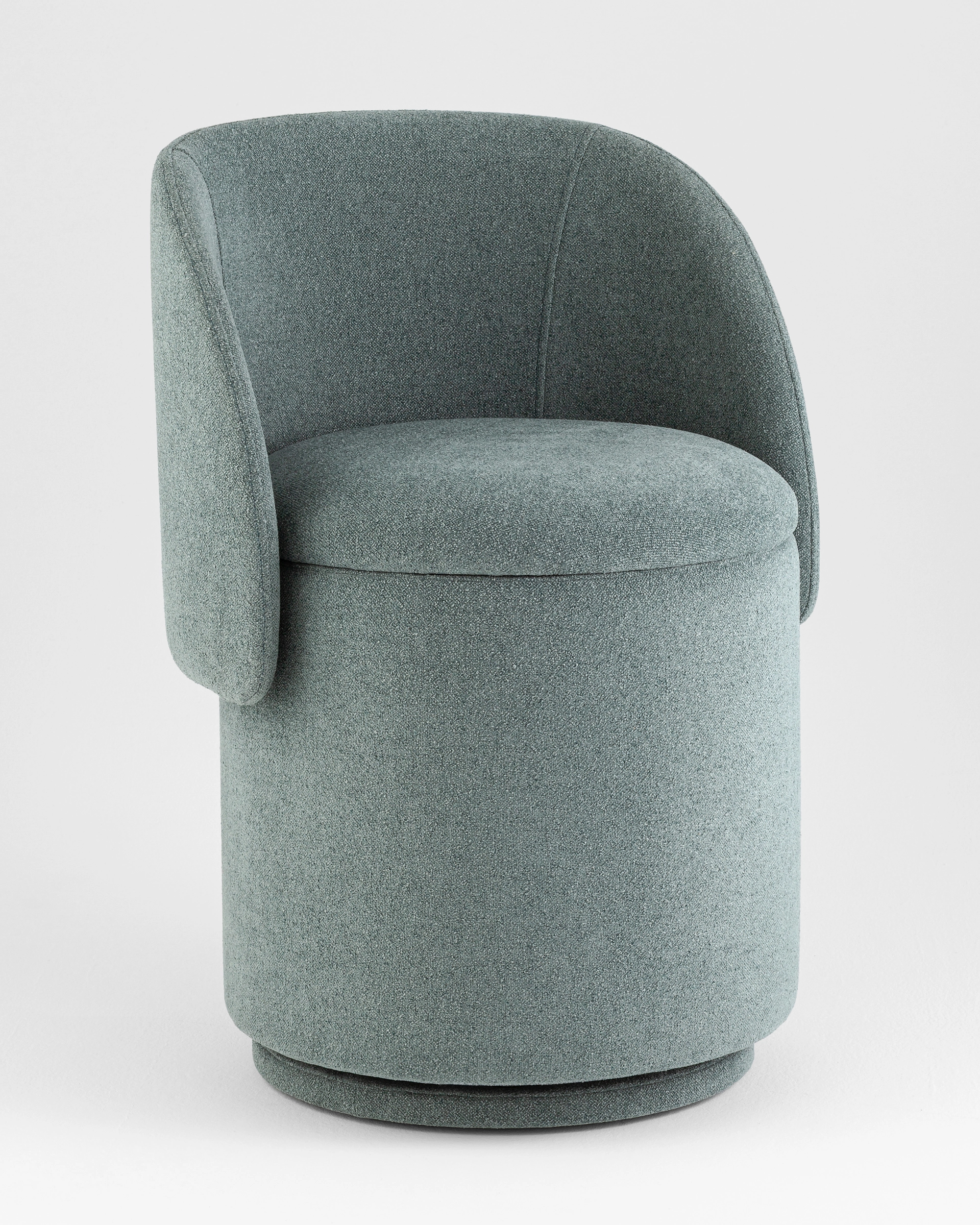 Пуф-трансформер Таунсвилл вращающийся с ящиком букле зеленый