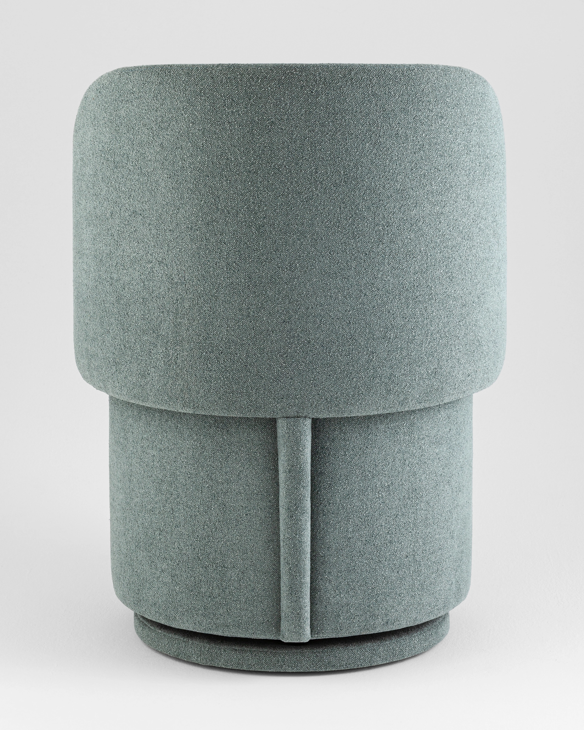 Пуф-трансформер Таунсвилл вращающийся с ящиком букле зеленый