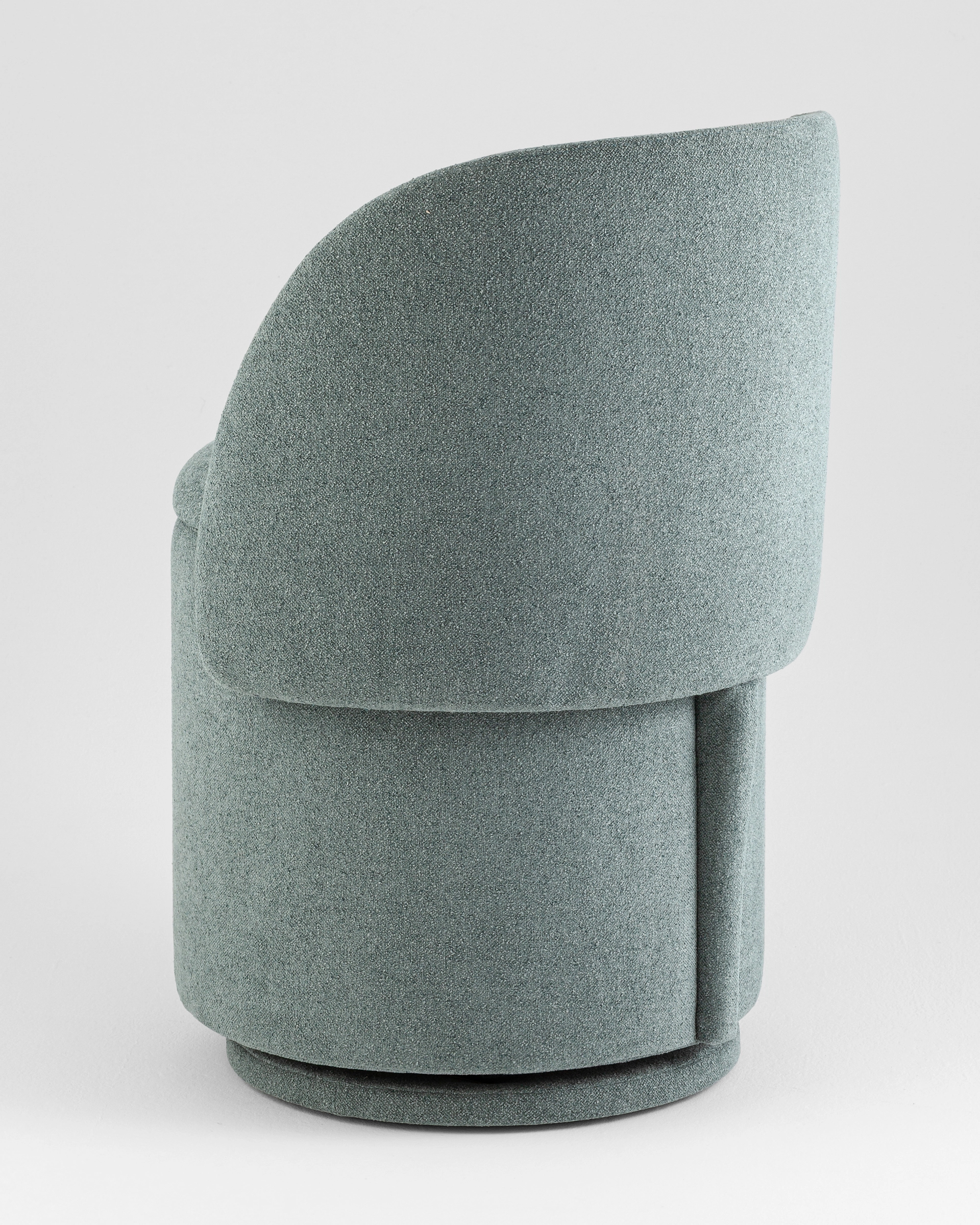 Пуф-трансформер Таунсвилл вращающийся с ящиком букле зеленый