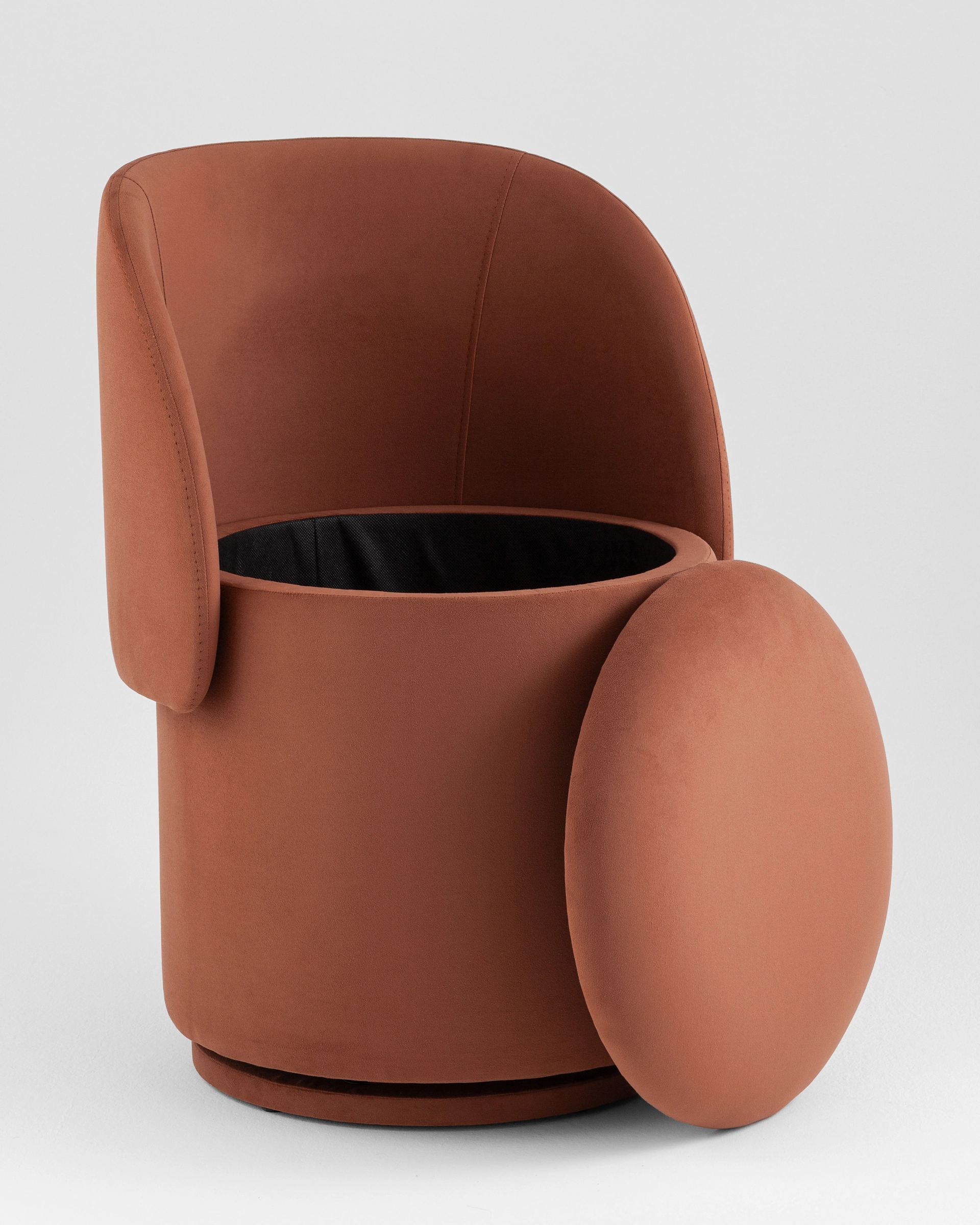 Пуф-трансформер Таунсвилл вращающийся с ящиком велюр терра