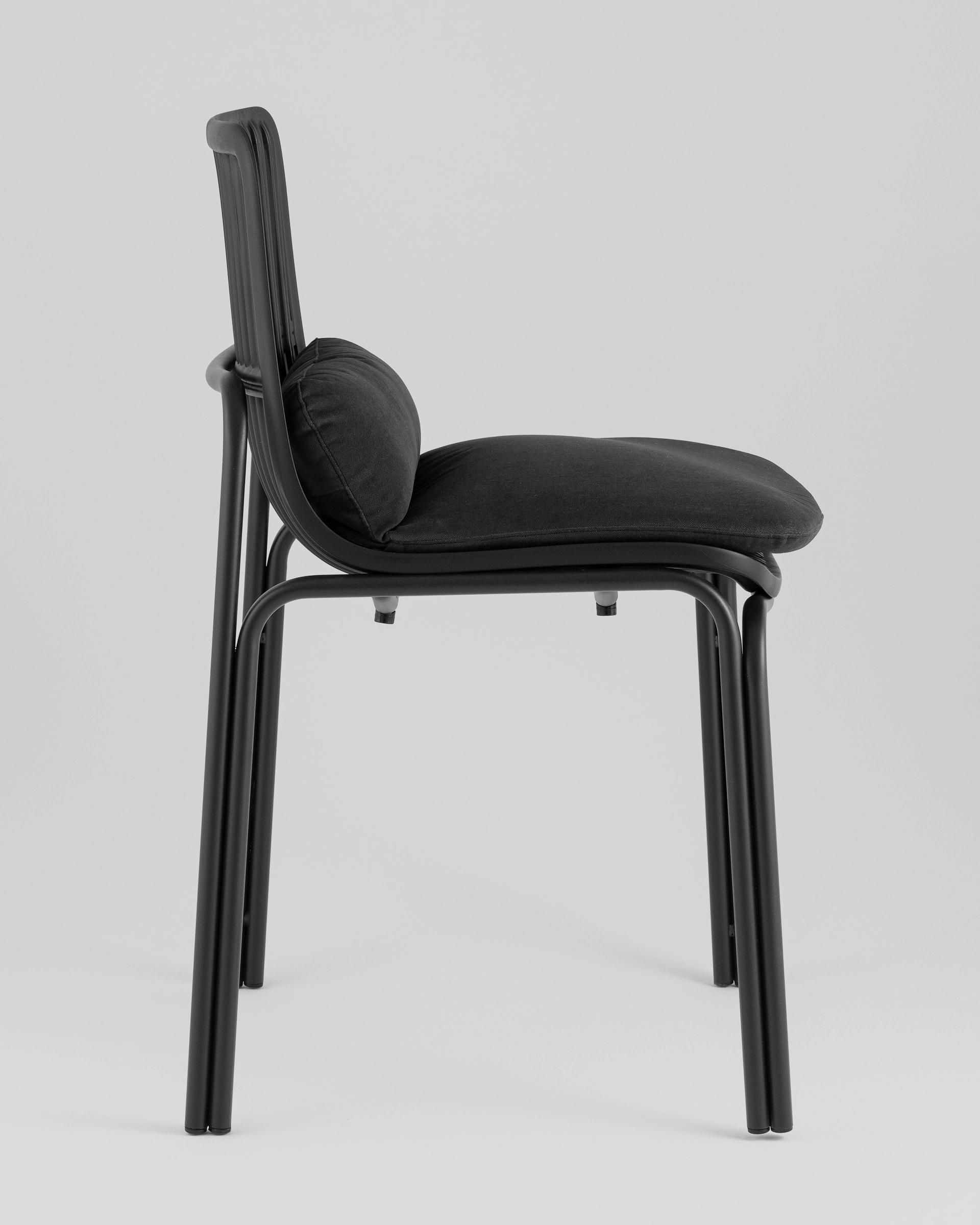 Стул Louran с подушкой чёрный 2 шт.